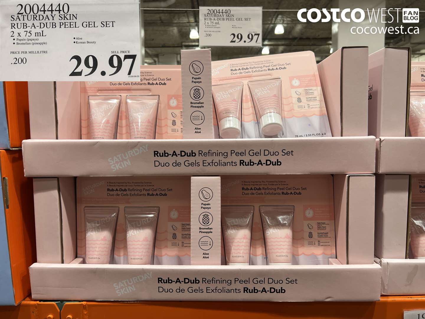 2004440 SATURDAY SKIN RUB-A-DUB PEEL GEL SET 2 X 75 ML $29.97