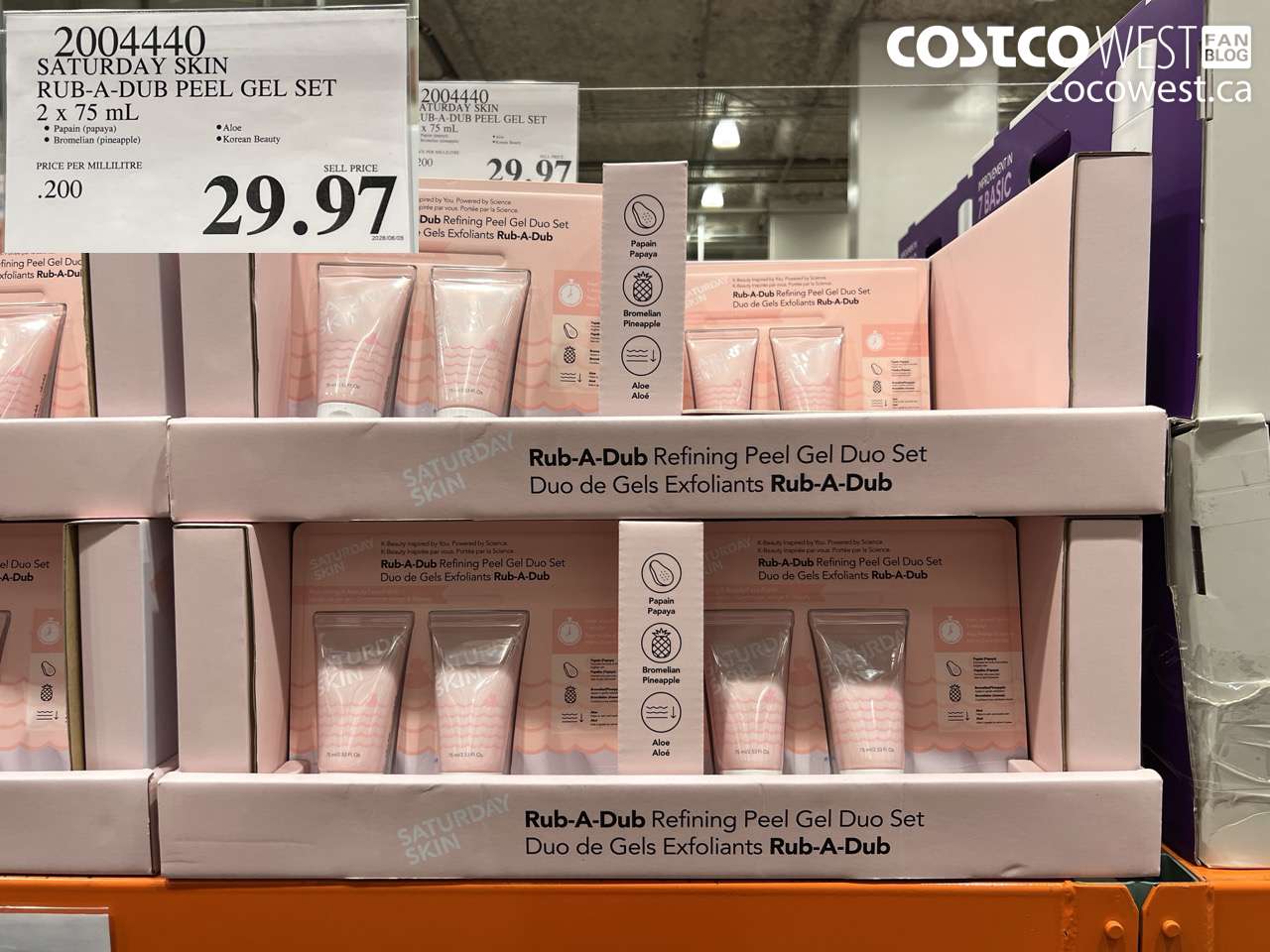 2004440 SATURDAY SKIN RUB-A-DUB PEEL GEL SET 2 X 75 ML $29.97