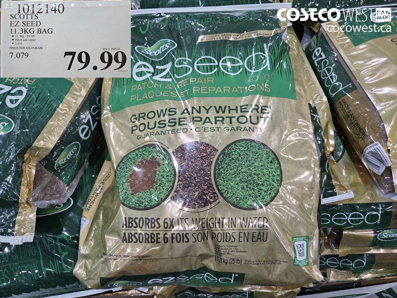 1012140 SCOTTS EZ SEED 11.3KG BAG $79.99