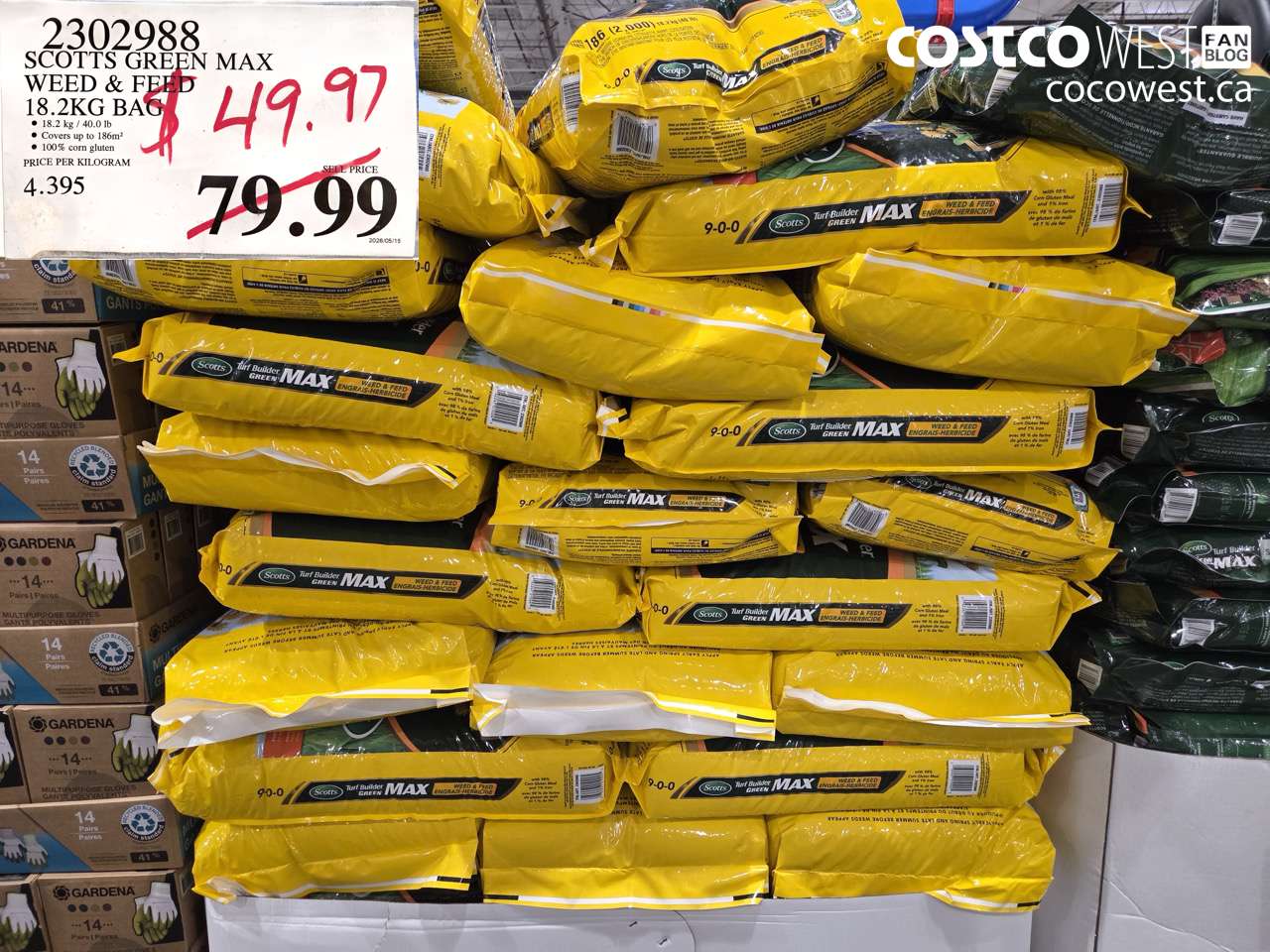 2302988 SCOTTS GREEN MAX WEED & FEED 18.2KG BAG $49.97