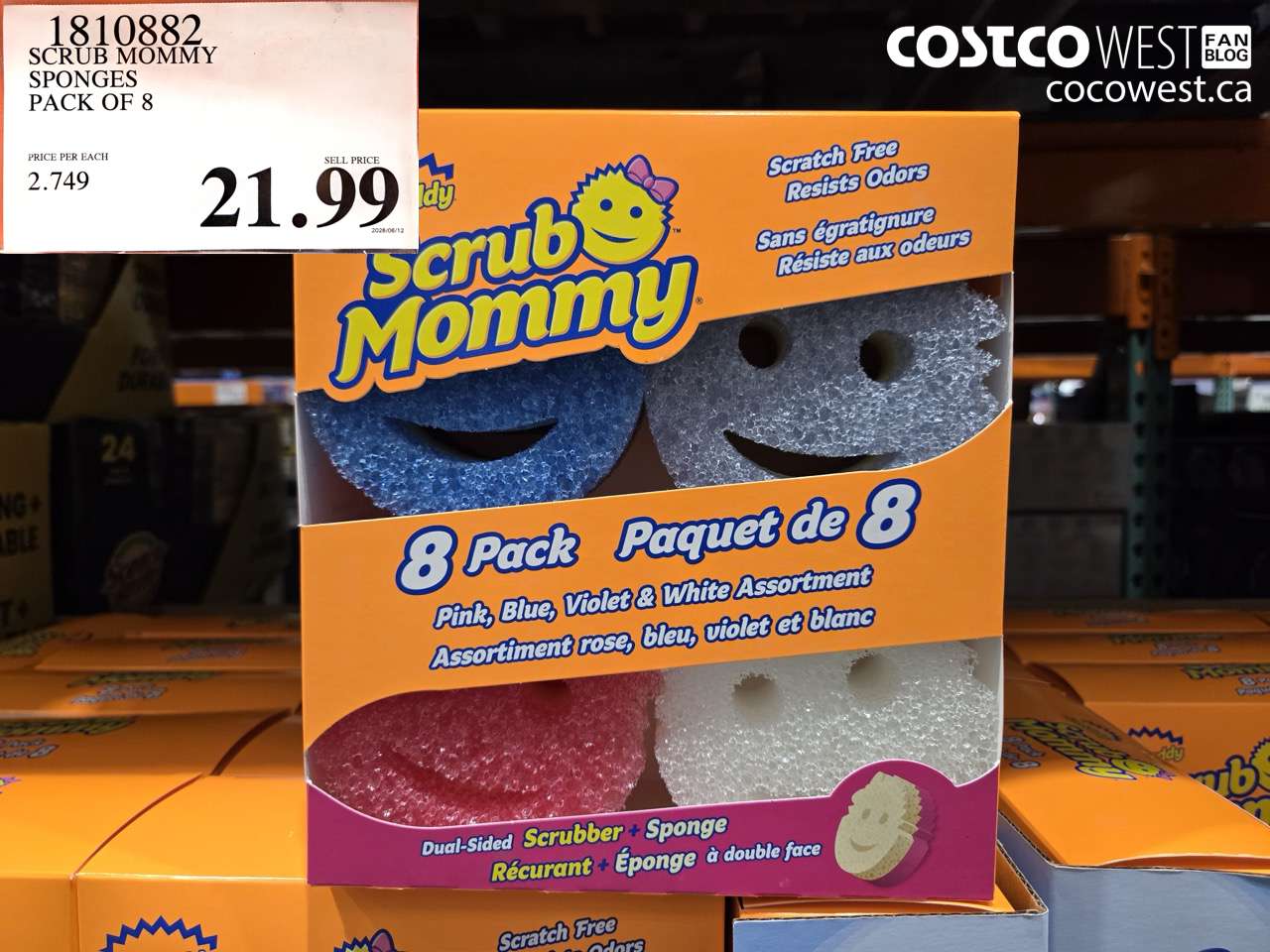 1810882 SCRUB MOMMY SPONGES PACK OF 8 $21.99