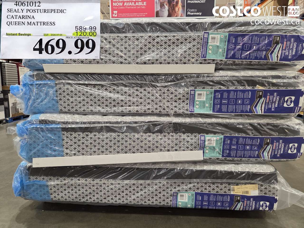 4061012 SEALY POSTUREPEDIC CATARINA QUEEN MATTRESS ($120.00 INSTANT SAVINGS EXPIRES ON 2026-07-05) $469.99