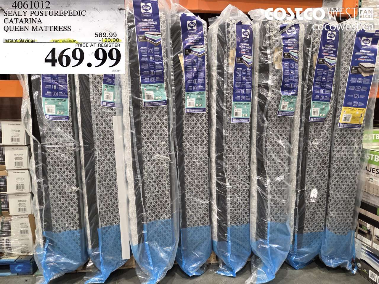 4061012 SEALY POSTUREPEDIC CATARINA QUEEN MATTRESS ($120.00 INSTANT SAVINGS EXPIRES ON 2026-07-05) $469.99