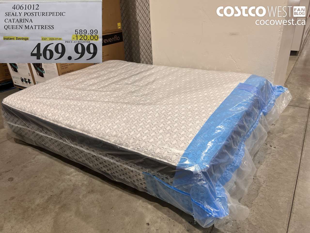 4061012 SEALY POSTUREPEDIC CATARINA QUEEN MATTRESS ($120.00 INSTANT SAVINGS EXPIRES ON 2026-07-05) $469.99