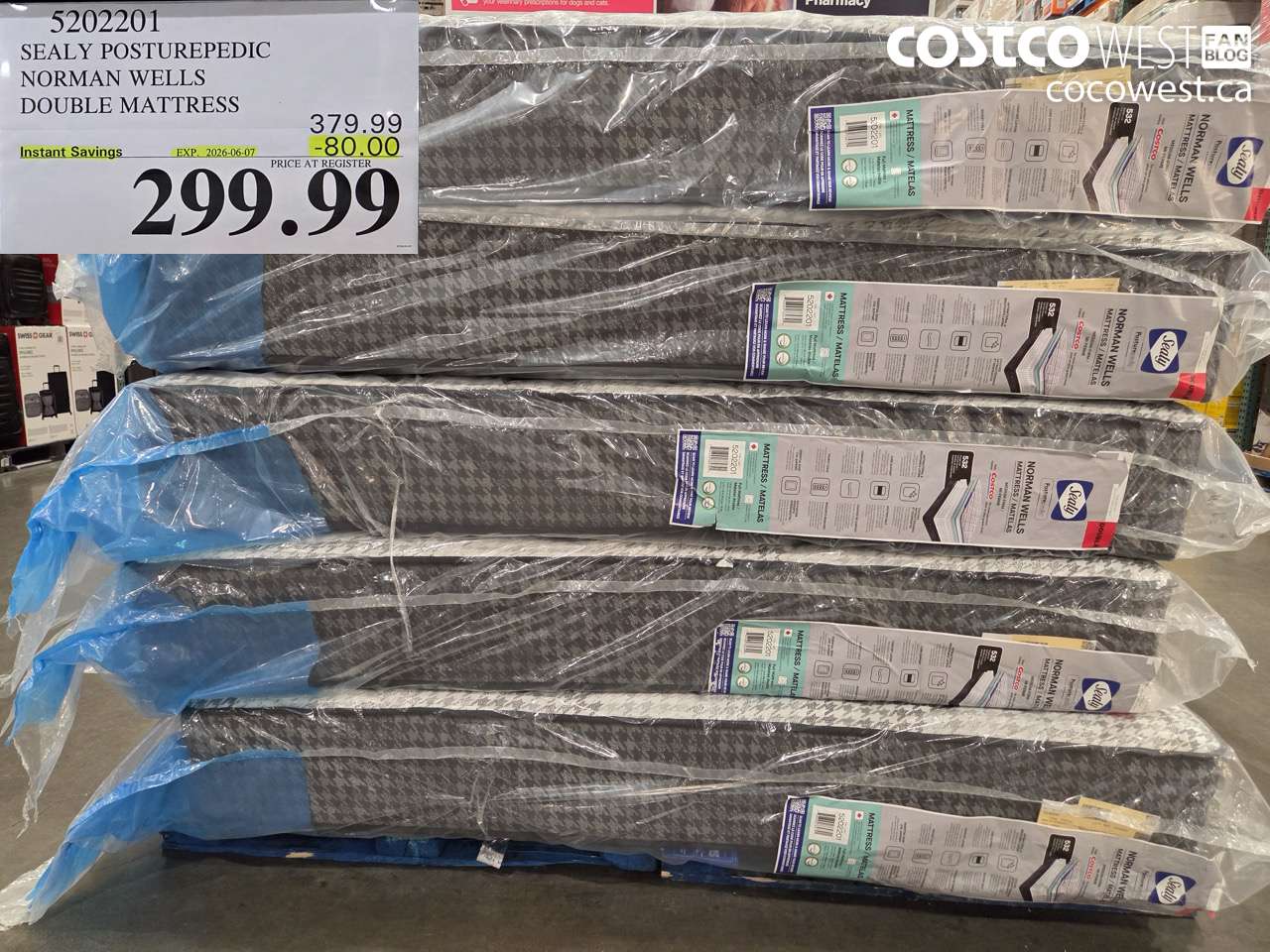 5202201 SEALY POSTUREPEDIC NORMAN WELLS DOUBLE MATTRESS ($80.00 INSTANT SAVINGS EXPIRES ON 2026-06-07) $299.99