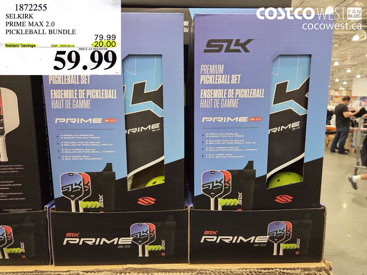 1872255 SELKIRK PRIME MAX 2.0 PICKLEBALL BUNDLE ($20.00 INSTANT SAVINGS EXPIRES ON 2026-06-14) $59.99