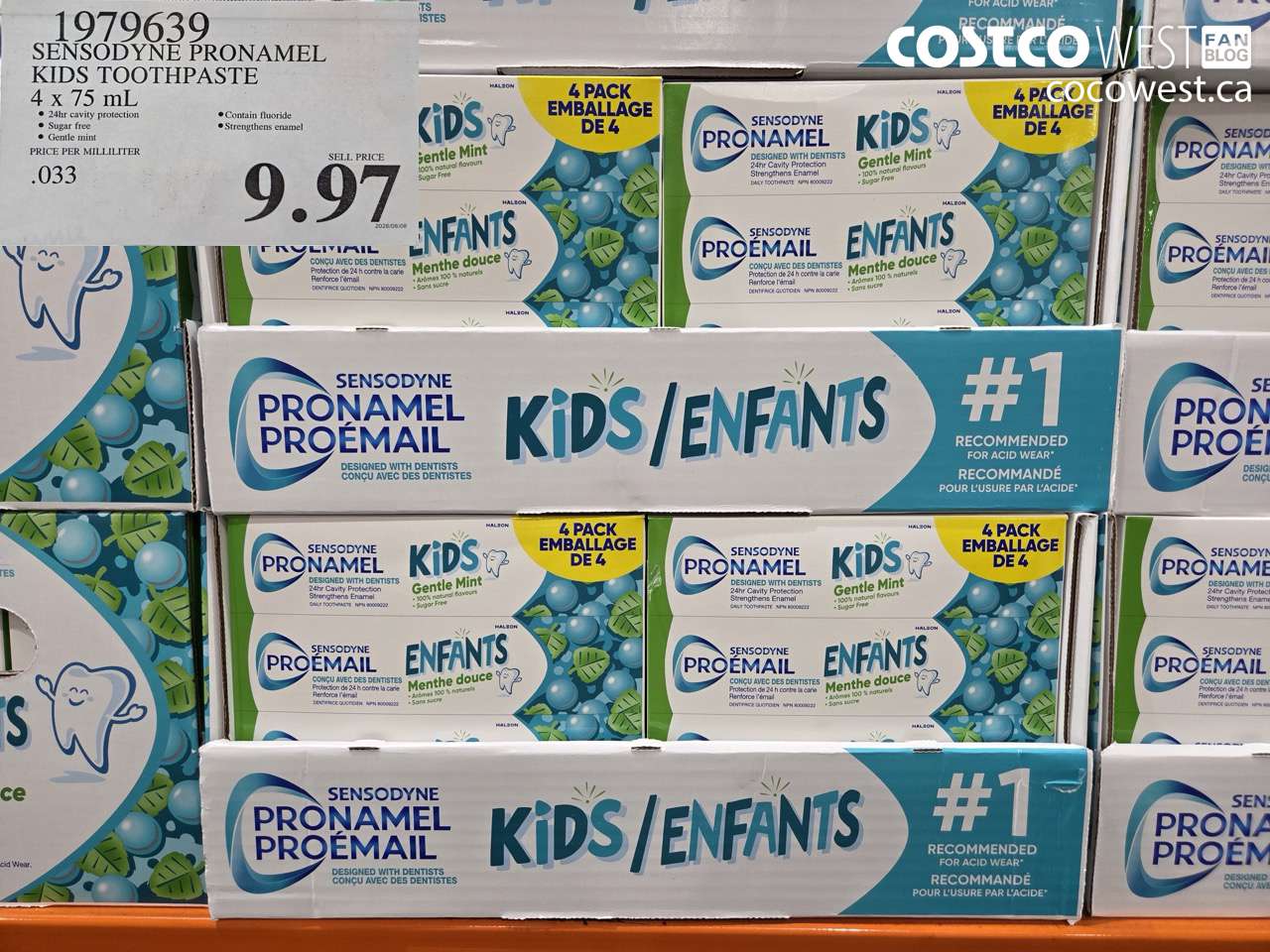 1979639 SENSODYNE PRONAMEL KIDS TOOTHPASTE 4 X 75 ML $9.97