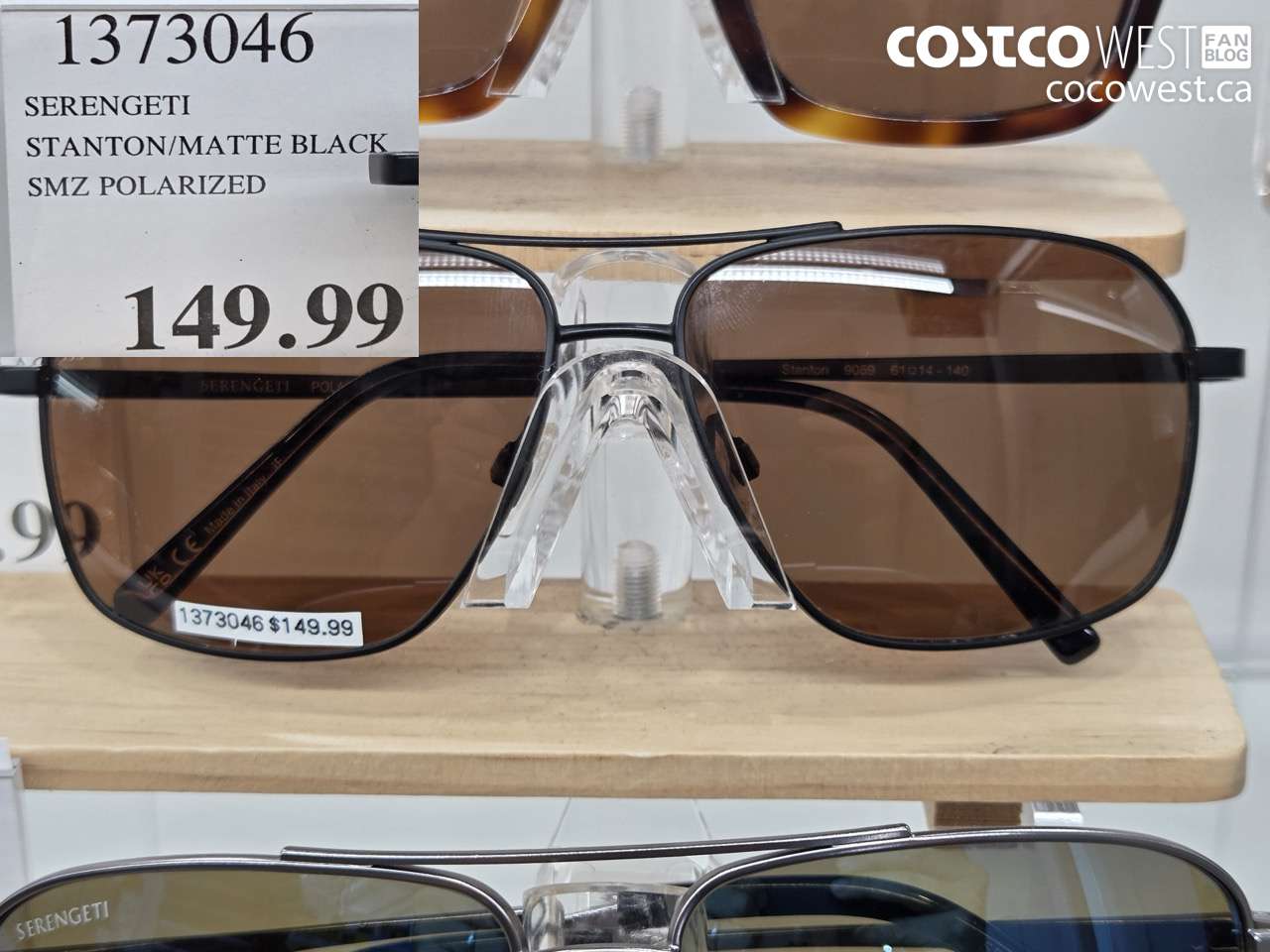 1373046 SERENGETI STANTON/MATTE BLACK SMZ POLARIZED $149.99