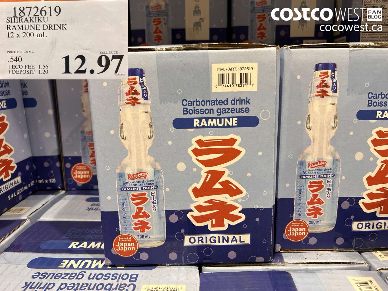 1872619 SHIRAKIKU RAMUNE DRINK 12 X 200 ML $12.97