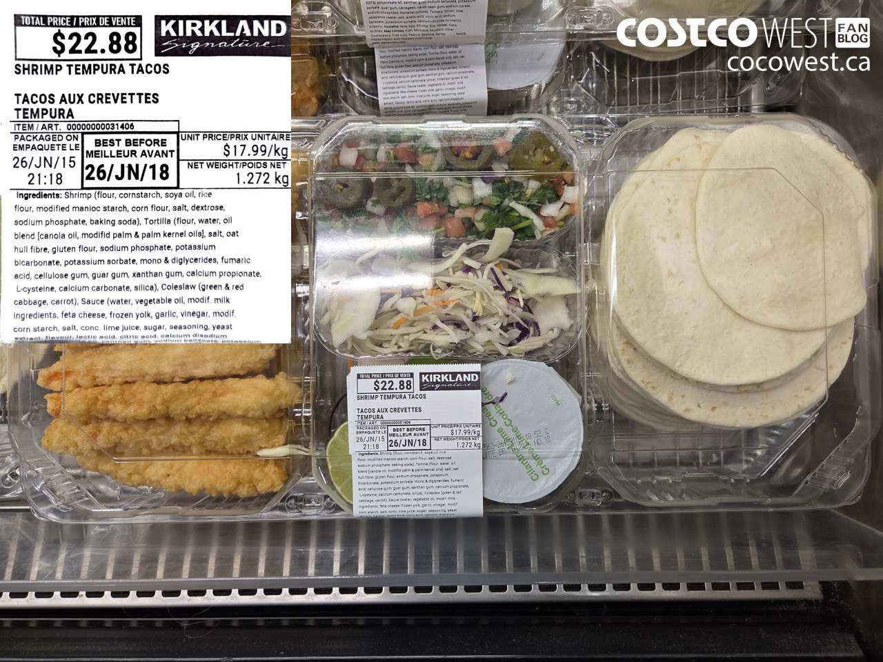 31406 SHRIMP TEMPURA TACOS $17.99