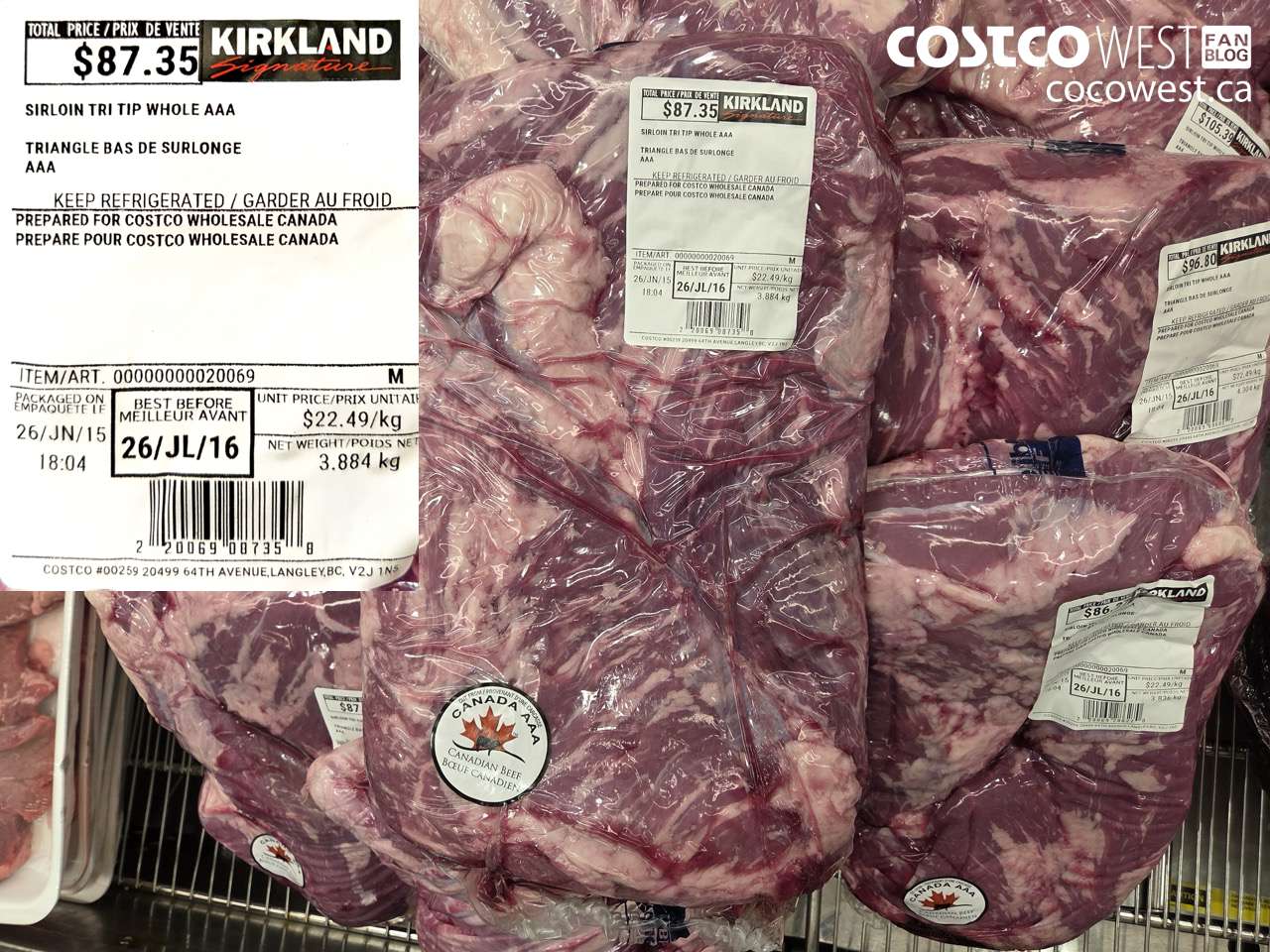 20069 SIRLOIN TRI TIP WHOLE AAA $22.49