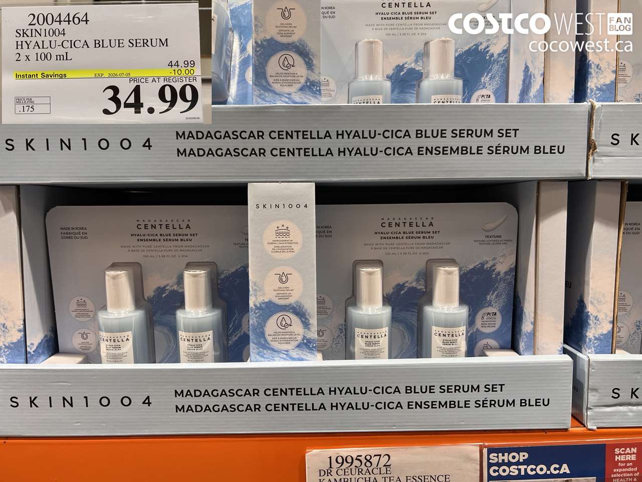 2004464 SKIN1004 HYALU-CICA BLUE SERUM 2 X 100 ML ($10.00 INSTANT SAVINGS EXPIRES ON 2026-07-05) $34.99