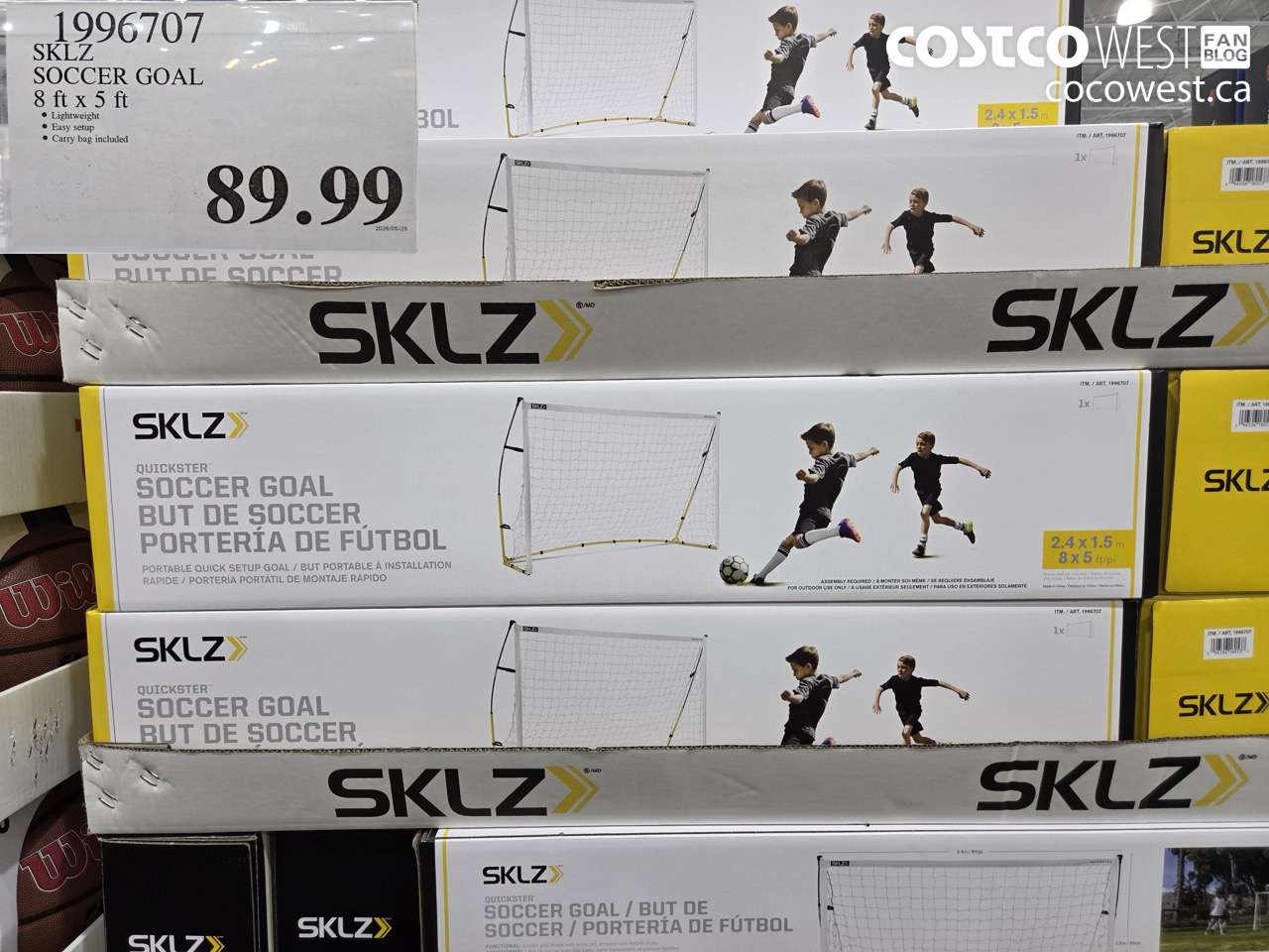 1996707 SKLZ SOCCER GOAL 8 FT X 5 FT $89.99