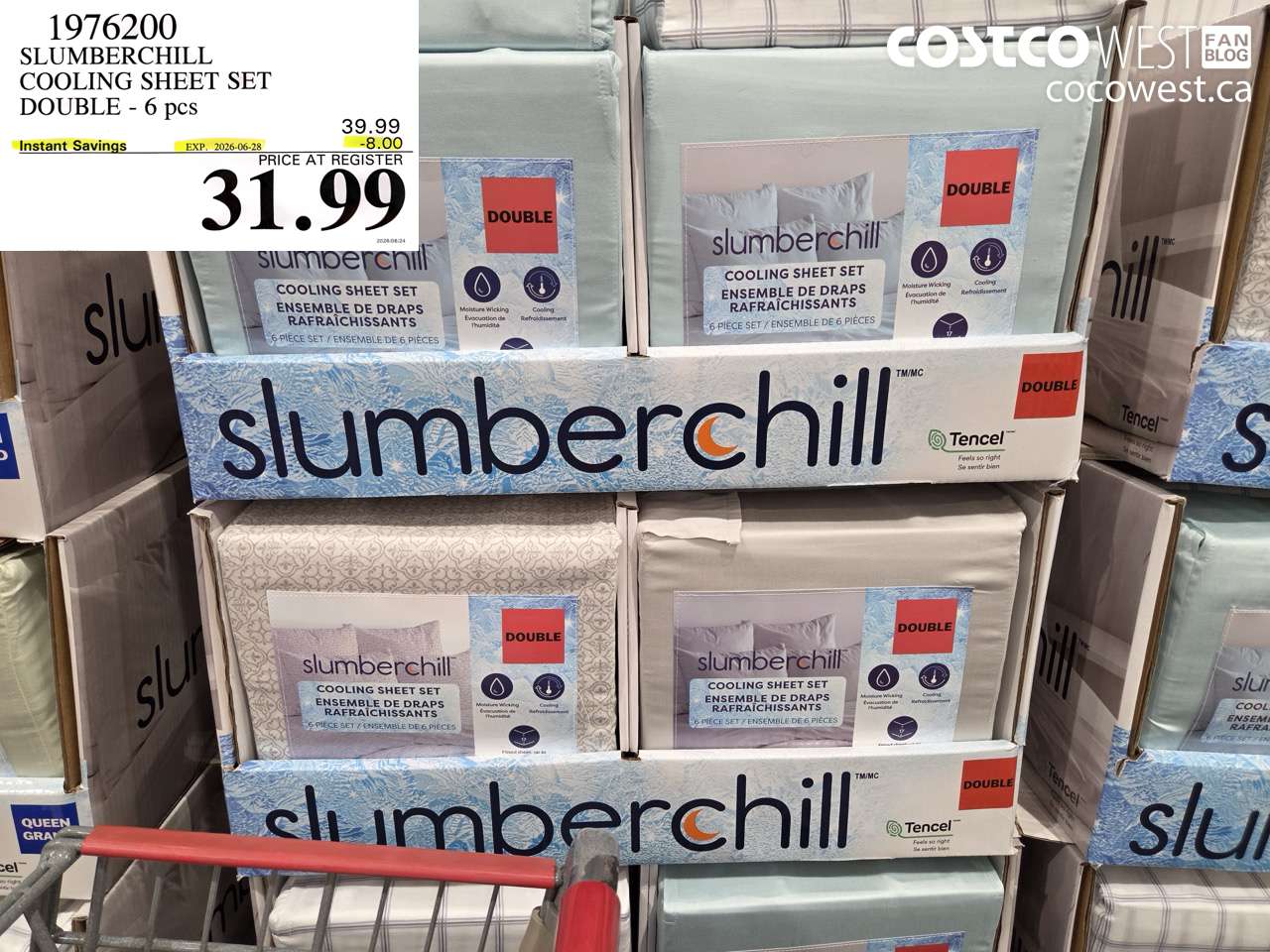 1976200 SLUMBERCHILL COOLING SHEET SET DOUBLE - 6 PCS ($8.00 INSTANT SAVINGS EXPIRES ON 2026-06-28) $31.99