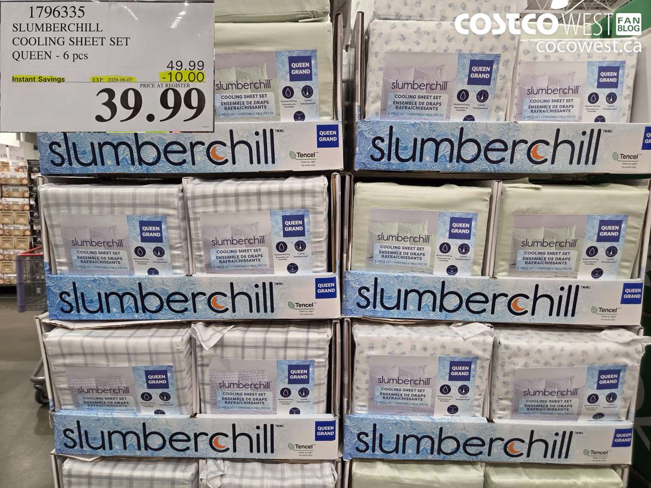 1796335 SLUMBERCHILL COOLING SHEET SET QUEEN - 6 PCS ($10.00 INSTANT SAVINGS EXPIRES ON 2026-06-07) $39.99