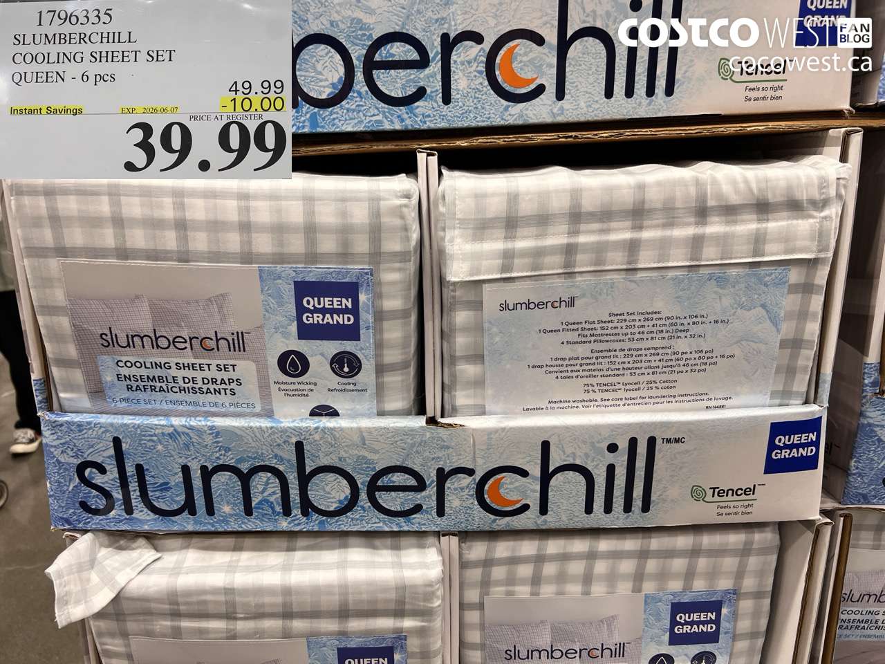 1796335 SLUMBERCHILL COOLING SHEET SET QUEEN - 6 PCS ($10.00 INSTANT SAVINGS EXPIRES ON 2026-06-07) $39.99