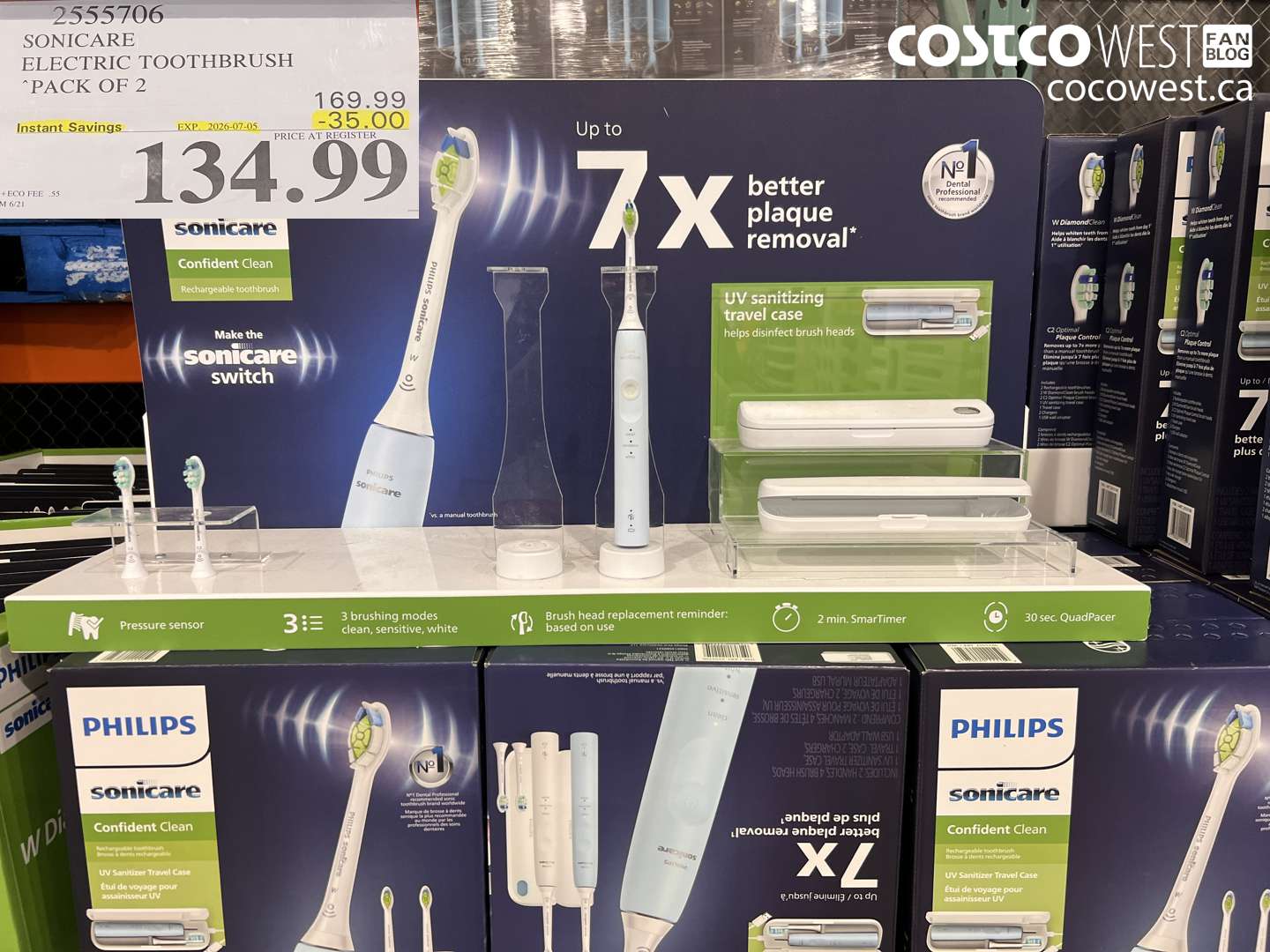 2555706 SONICARE ELECTRIC TOOTHBRUSH PACK OF 2 ($35.00 INSTANT SAVINGS EXPIRES ON 2026-07-05) $134.99