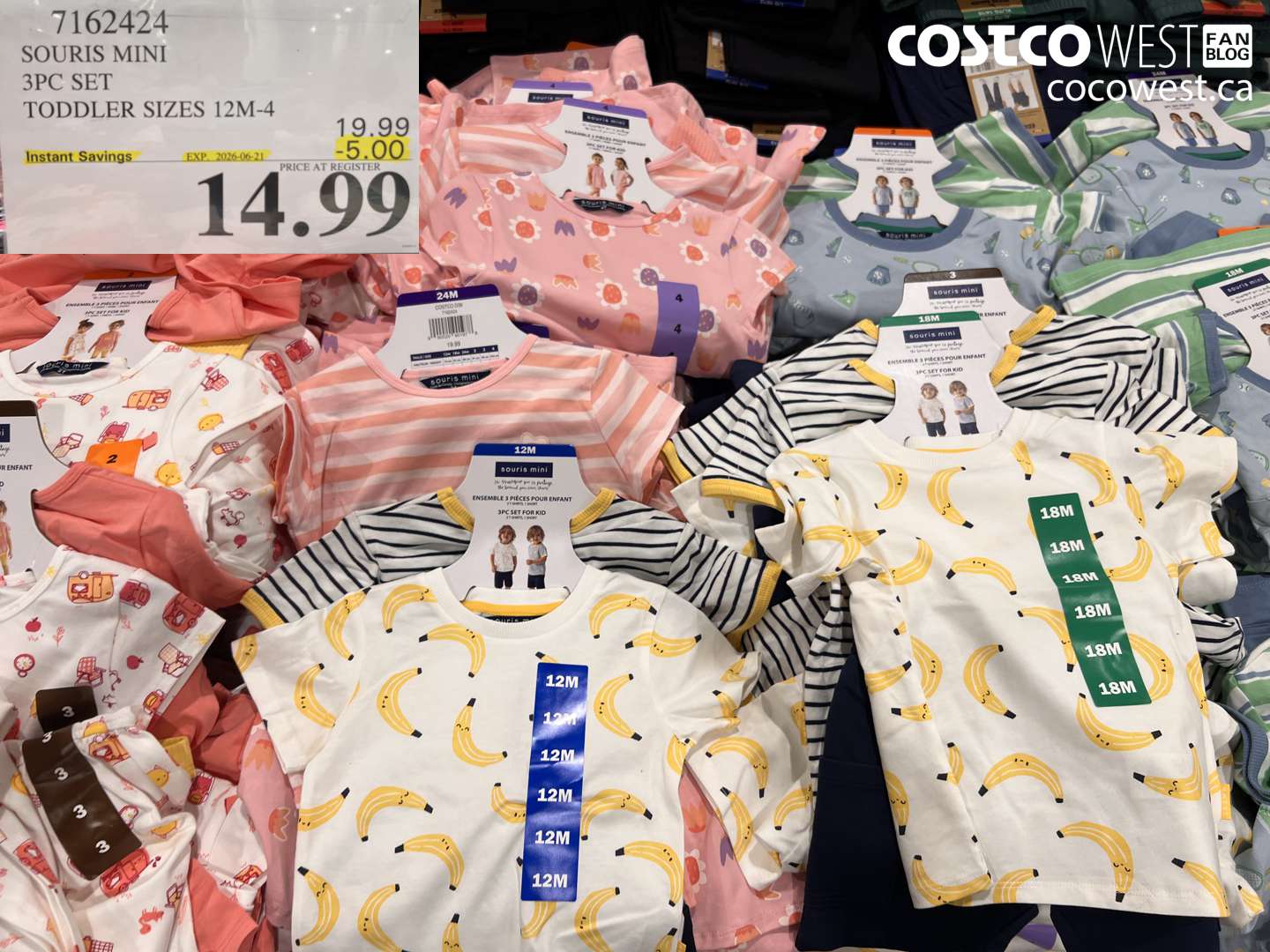 7162424 SOURIS MINI 3PC SET TODDLER SIZES 12M-4 ($5.00 INSTANT SAVINGS EXPIRES ON 2026-06-21) $14.99