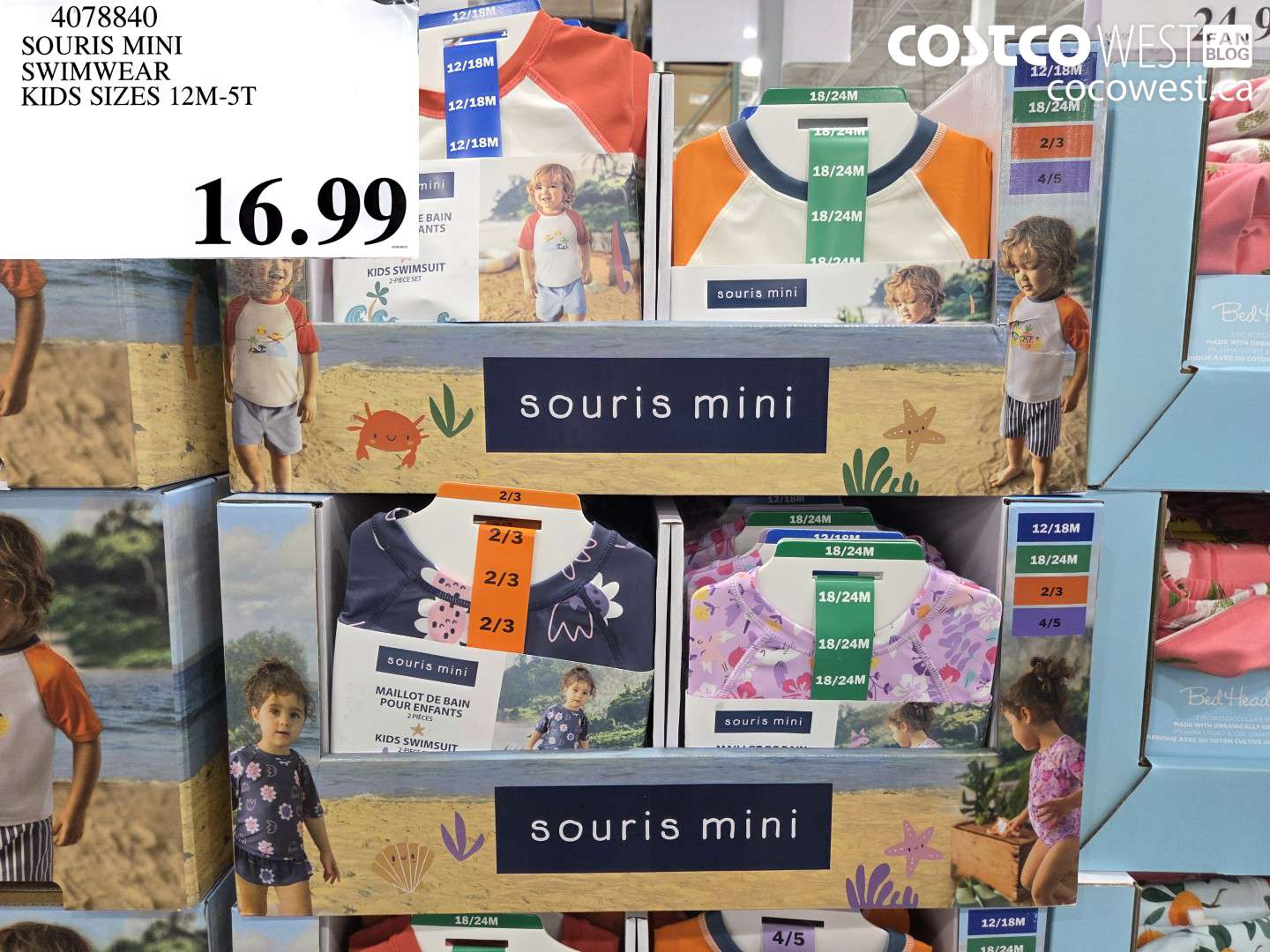 4078840 SOURIS MINI SWIMWEAR KIDS SIZES 12M-5T $16.99
