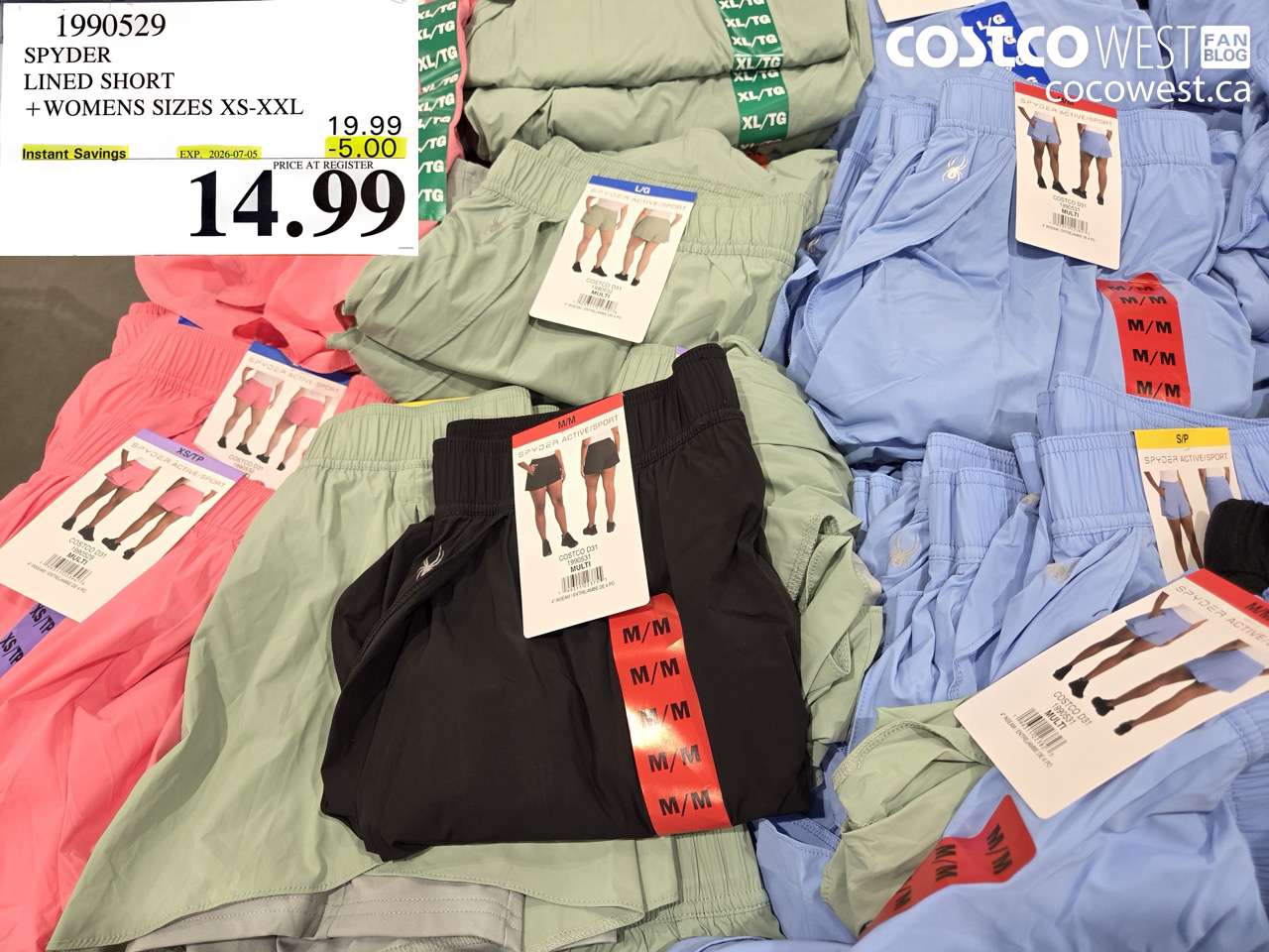 1990529 SPYDER LINED SHORT WOMENS SIZES XS-XXL ($5.00 INSTANT SAVINGS EXPIRES ON 2026-07-05) $14.99
