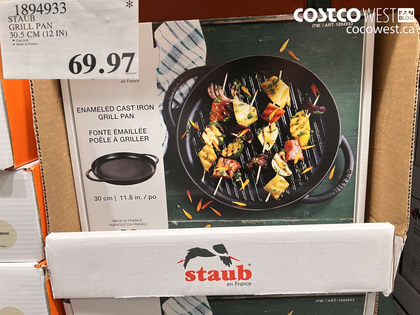 1894933 STAUB GRILL PAN 30.5 CM (12 IN) $69.97