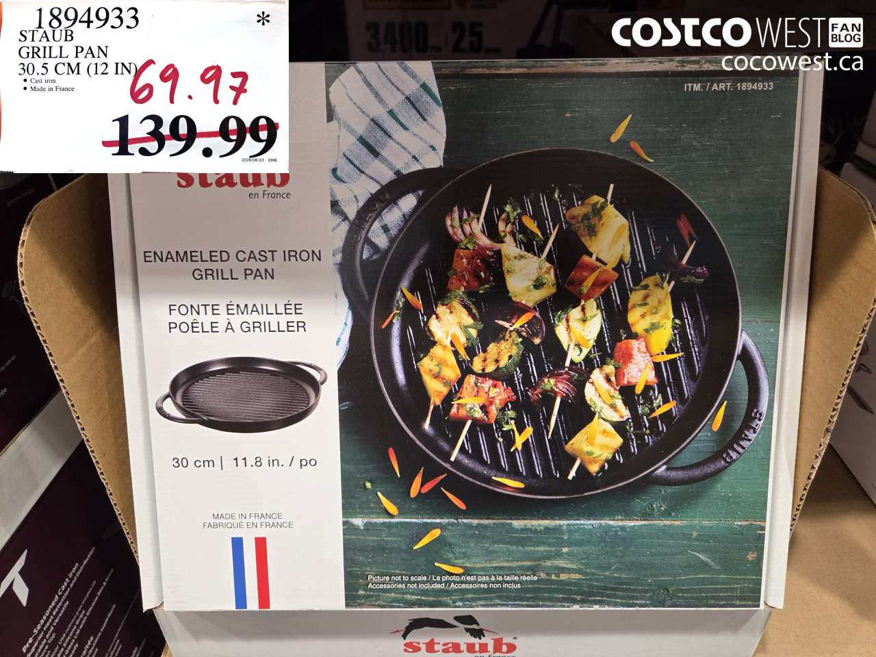 1894933 STAUB GRILL PAN 30.5 CM (12 IN) $69.97