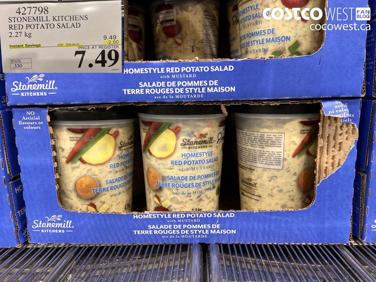 427798 STONEMILL KITCHENS RED POTATO SALAD 2.27 KG ($2.00 INSTANT SAVINGS EXPIRES ON 2026-06-30) $7.49