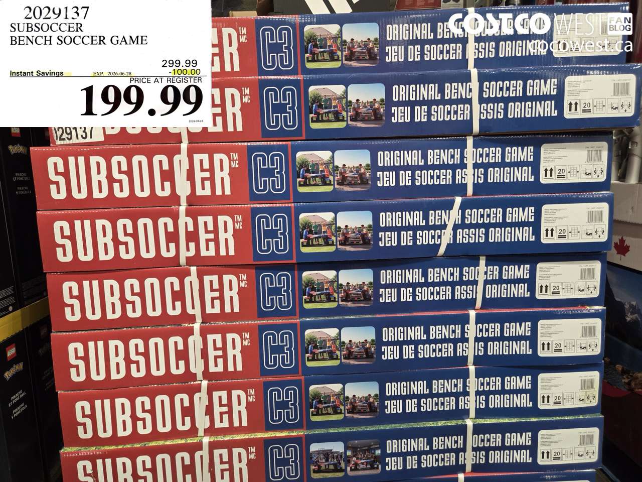 2029137 SUBSOCCER BENCH SOCCER GAME ($100.00 INSTANT SAVINGS EXPIRES ON 2026-06-28) $199.99