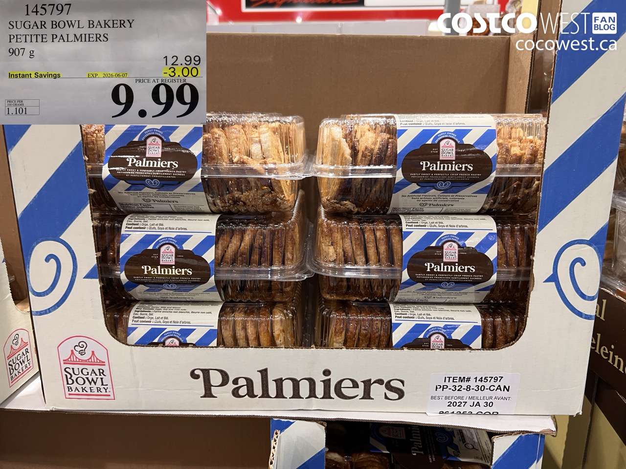 145797 SUGAR BOWL BAKERY PETITE PALMIERS 907 G ($3.00 INSTANT SAVINGS EXPIRES ON 2026-06-07) $9.99