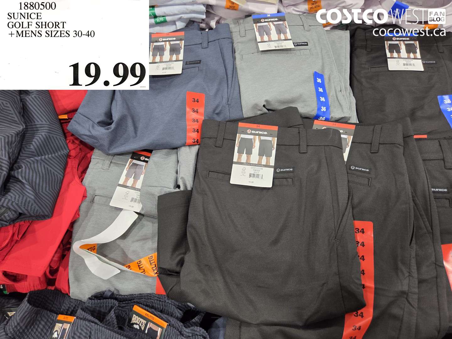 1880500 SUNICE GOLF SHORT MENS SIZES 30-40 $19.99