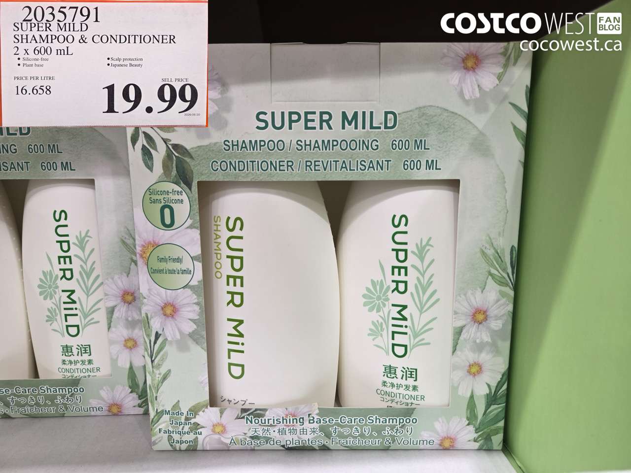 2035791 SUPER MILD SHAMPOO & CONDITIONER 2 X 600 ML $19.99
