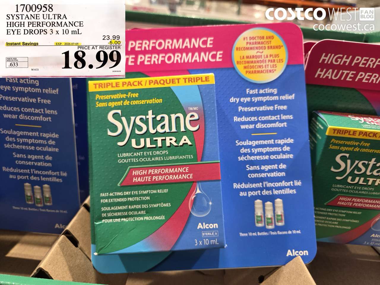 1700958 SYSTANE ULTRA HIGH PERFORMANCE EYE DROPS 3 X 10 ML ($5.00 INSTANT SAVINGS EXPIRES ON 2026-07-05) $18.99