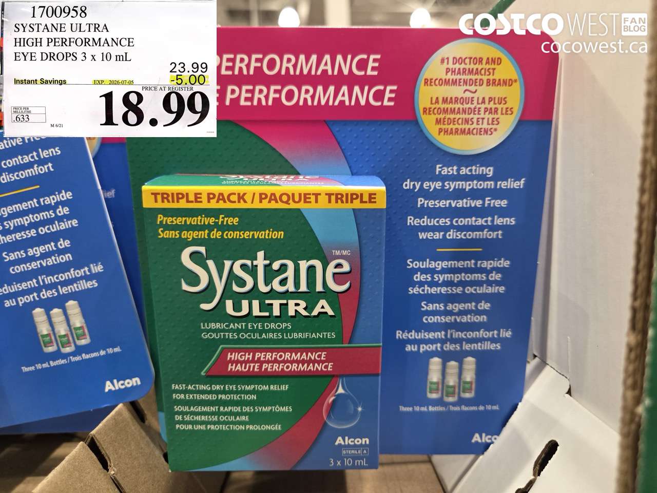 1700958 SYSTANE ULTRA HIGH PERFORMANCE EYE DROPS 3 X 10 ML ($5.00 INSTANT SAVINGS EXPIRES ON 2026-07-05) $18.99