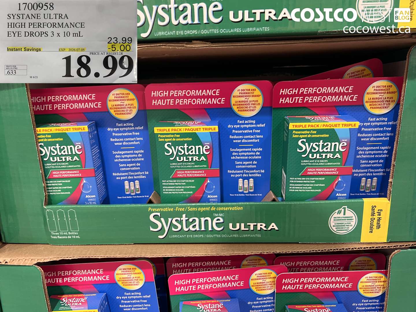 1700958 SYSTANE ULTRA HIGH PERFORMANCE EYE DROPS 3 X 10 ML ($5.00 INSTANT SAVINGS EXPIRES ON 2026-07-05) $18.99