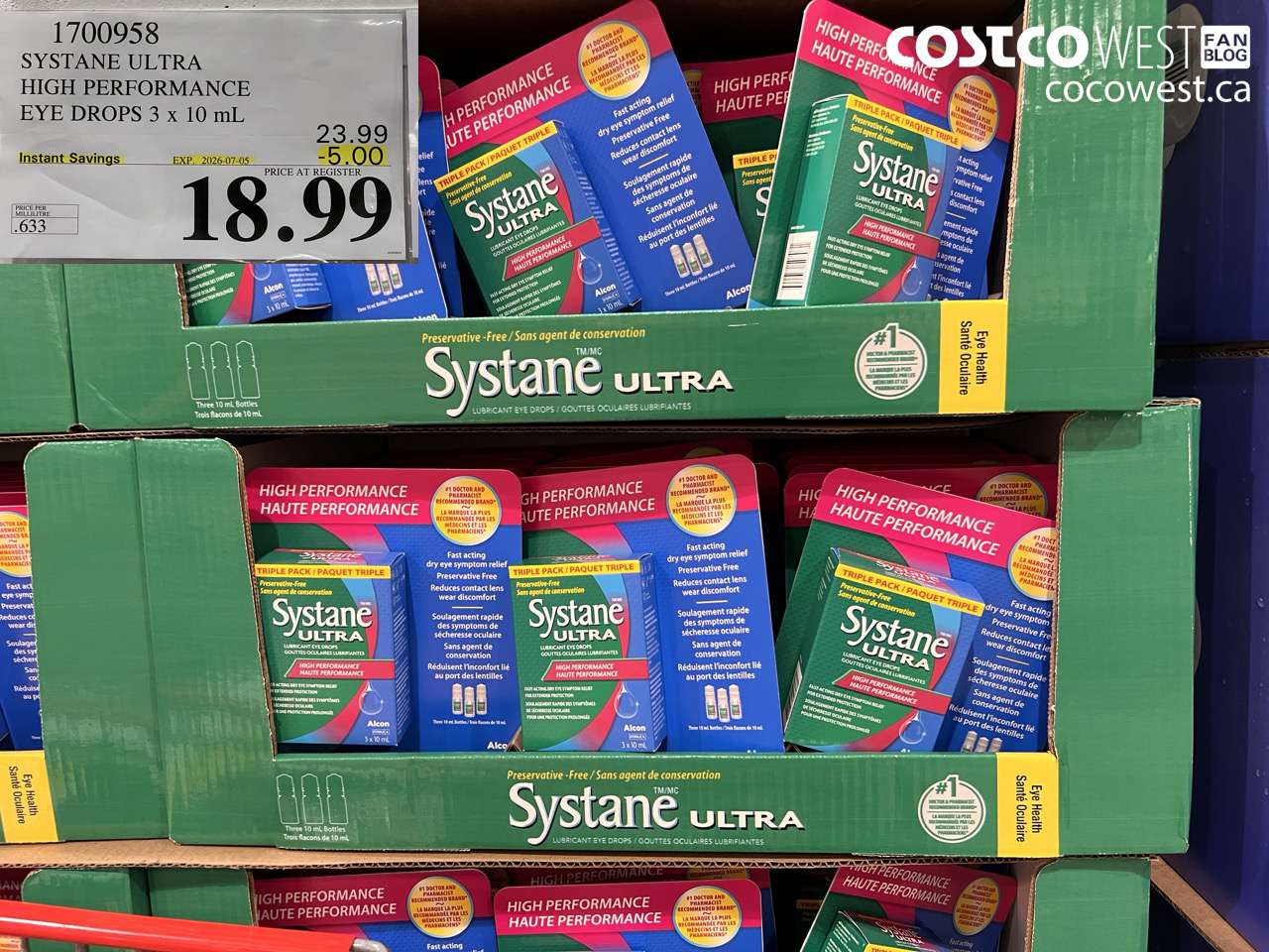 1700958 SYSTANE ULTRA HIGH PERFORMANCE EYE DROPS 3 X 10 ML ($5.00 INSTANT SAVINGS EXPIRES ON 2026-07-05) $18.99