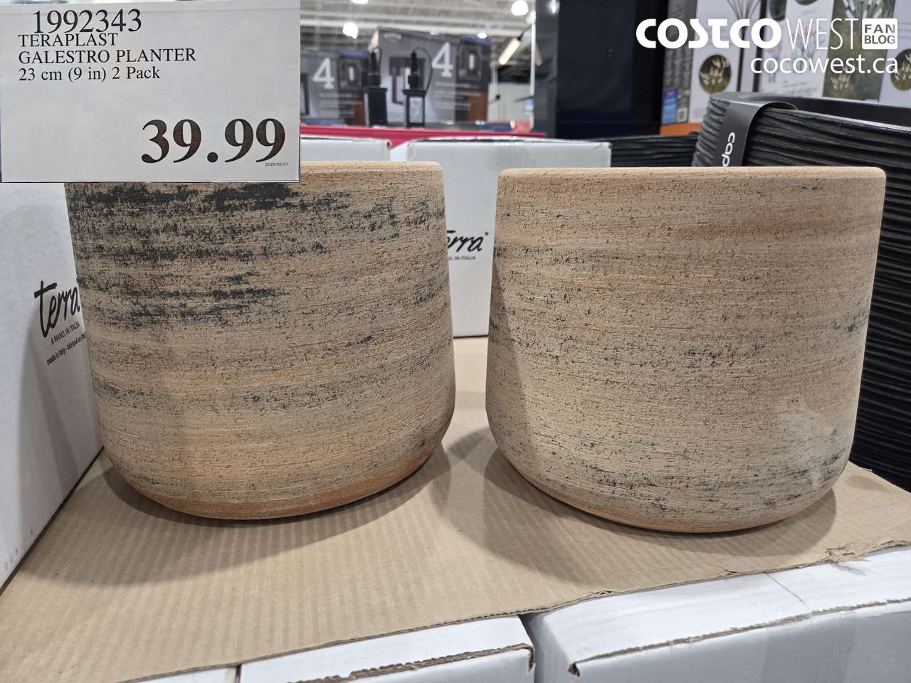 1992343 TERAPLAST GALESTRO PLANTER 23 CM (9 IN) 2 PACK $39.99