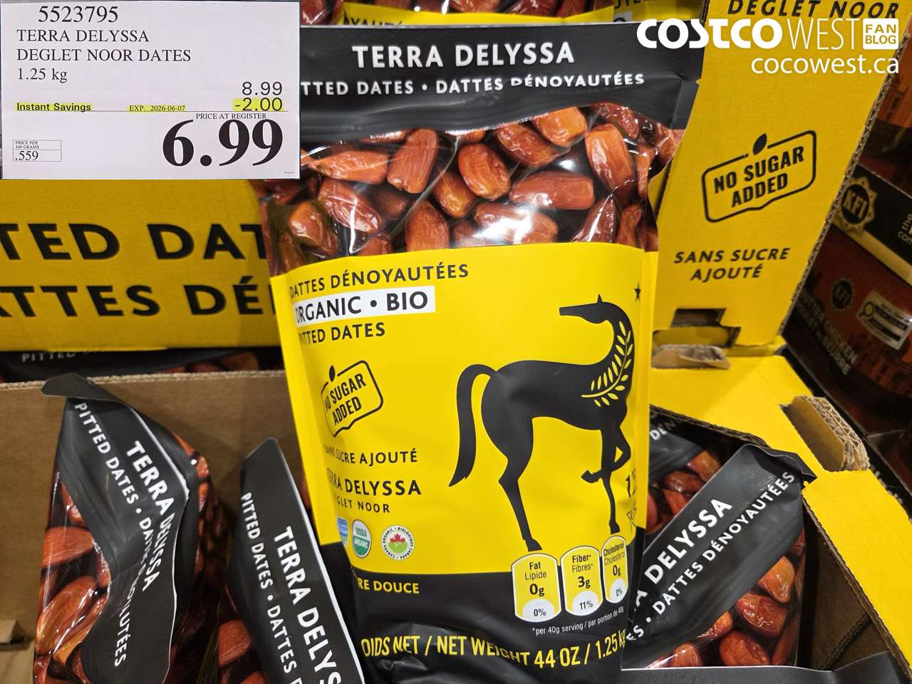 5523795 TERRA DELYSSA DEGLET NOOR DATES 1.25 KG ($2.00 INSTANT SAVINGS EXPIRES ON 2026-06-07) $6.99
