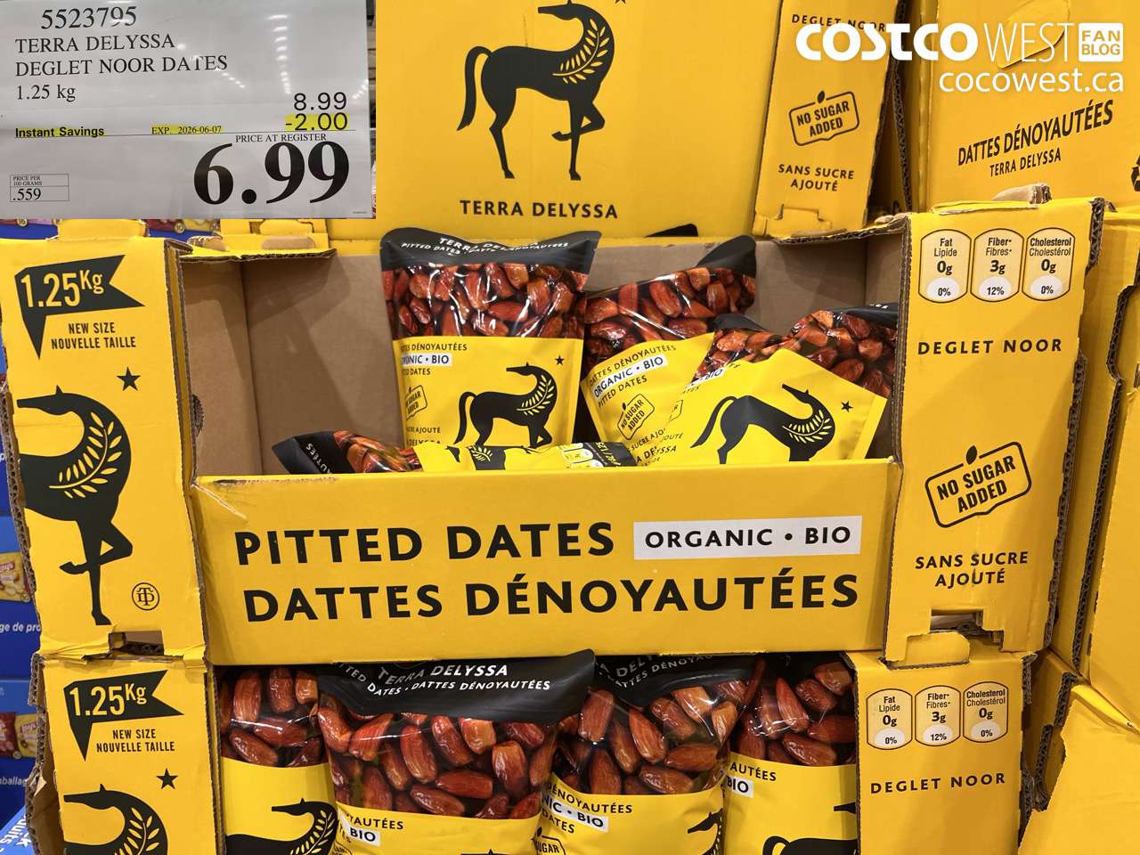5523795 TERRA DELYSSA DEGLET NOOR DATES 1.25 KG ($2.00 INSTANT SAVINGS EXPIRES ON 2026-06-07) $6.99