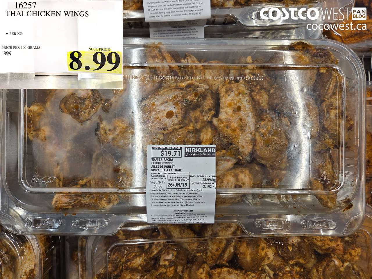 16257 THAI CHICKEN WINGS $8.99