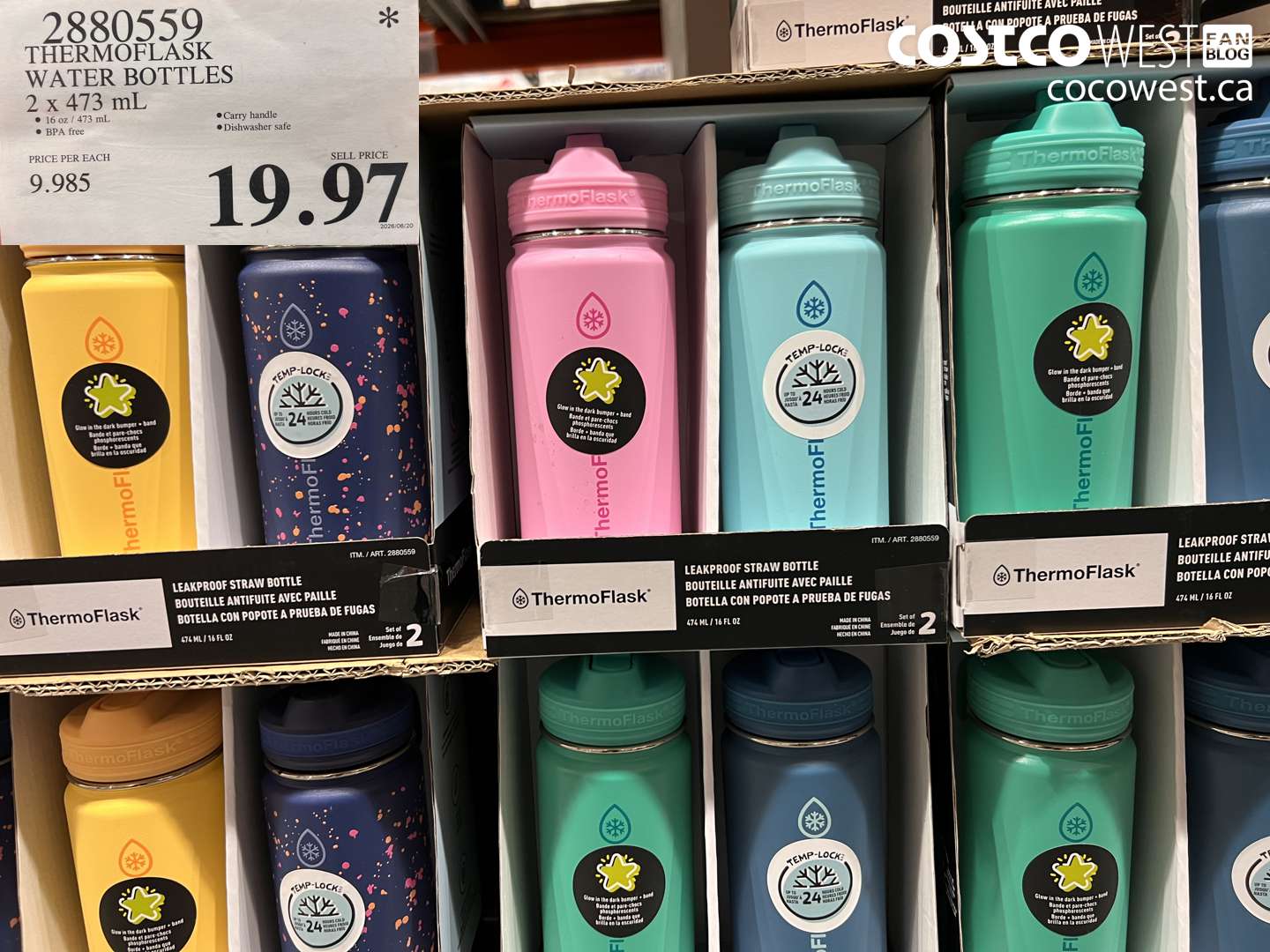 2880559 THERMOFLASK WATER BOTTLES 2 X 473 ML $19.97