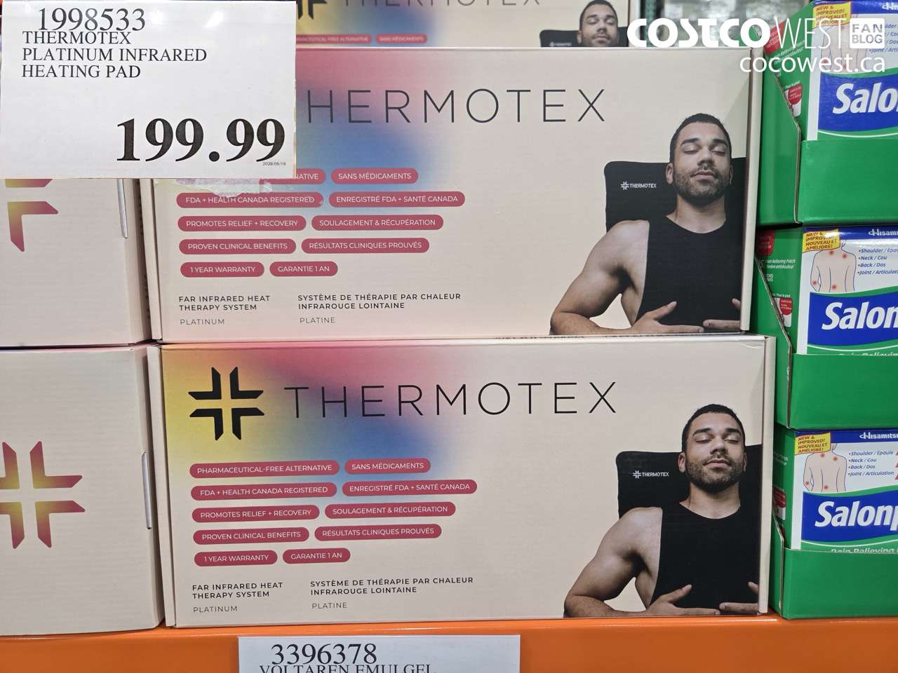 1998533 THERMOTEX PLATINUM INFRARED HEATING PAD $199.99