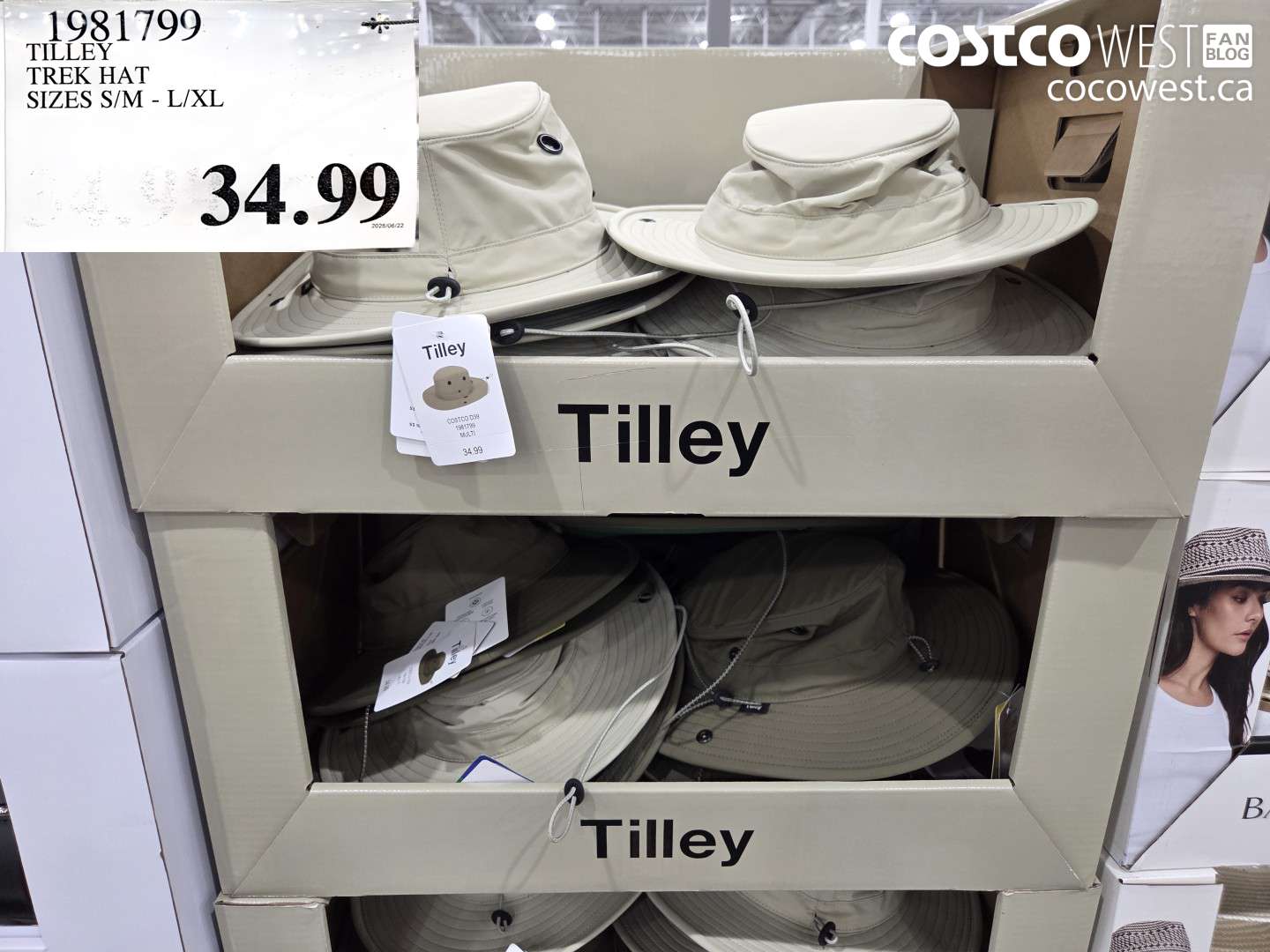 1981799 TILLEY TREK HAT SIZES S/M - L/XL $34.99