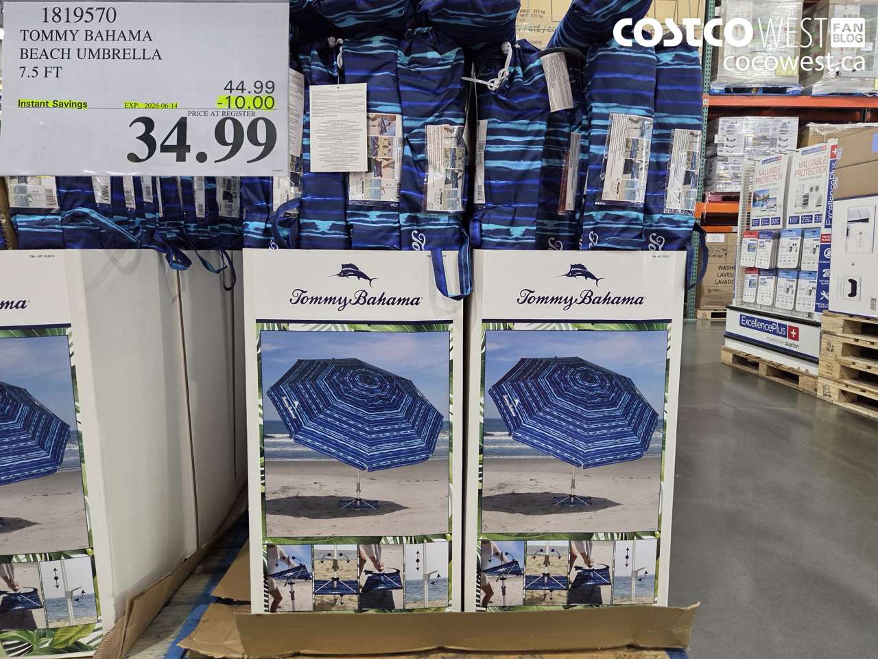 1819570 TOMMY BAHAMA BEACH UMBRELLA 7.5 FT ($10.00 INSTANT SAVINGS EXPIRES ON 2026-06-14) $34.99