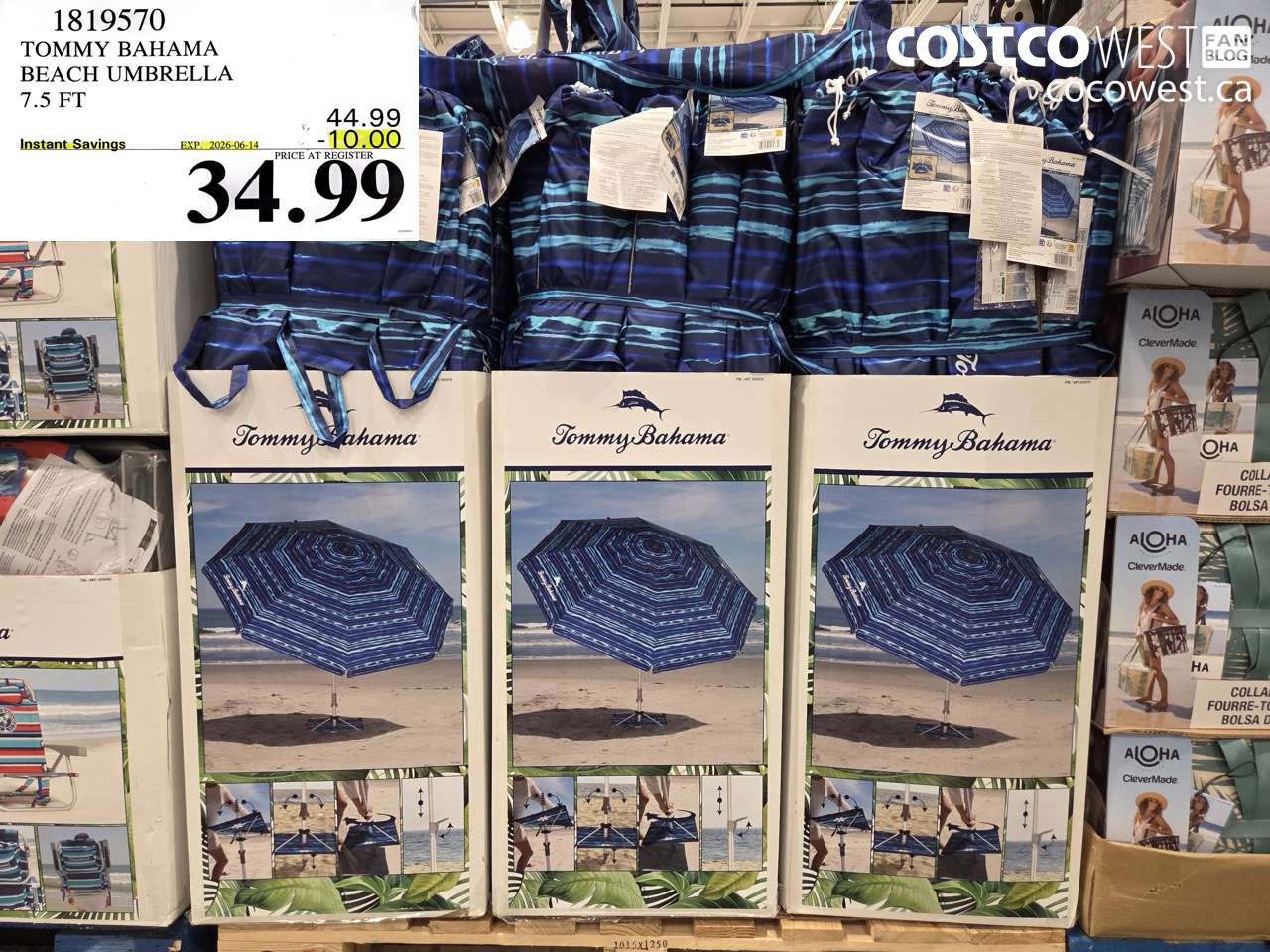 1819570 TOMMY BAHAMA BEACH UMBRELLA 7.5 FT ($10.00 INSTANT SAVINGS EXPIRES ON 2026-06-14) $34.99