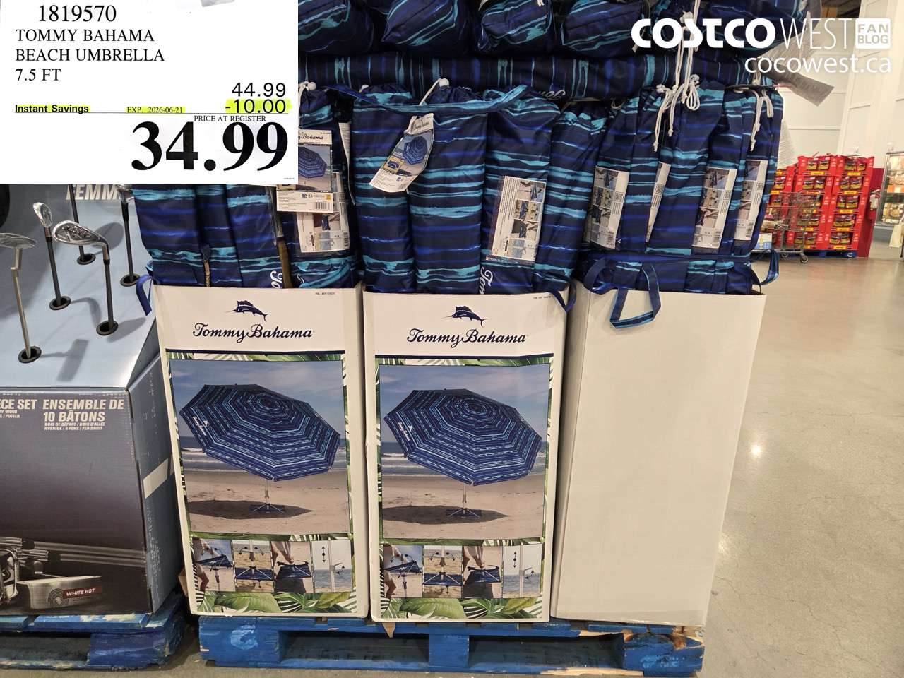 1819570 TOMMY BAHAMA BEACH UMBRELLA 7.5 FT ($10.00 INSTANT SAVINGS EXPIRES ON 2026-06-21) $34.99