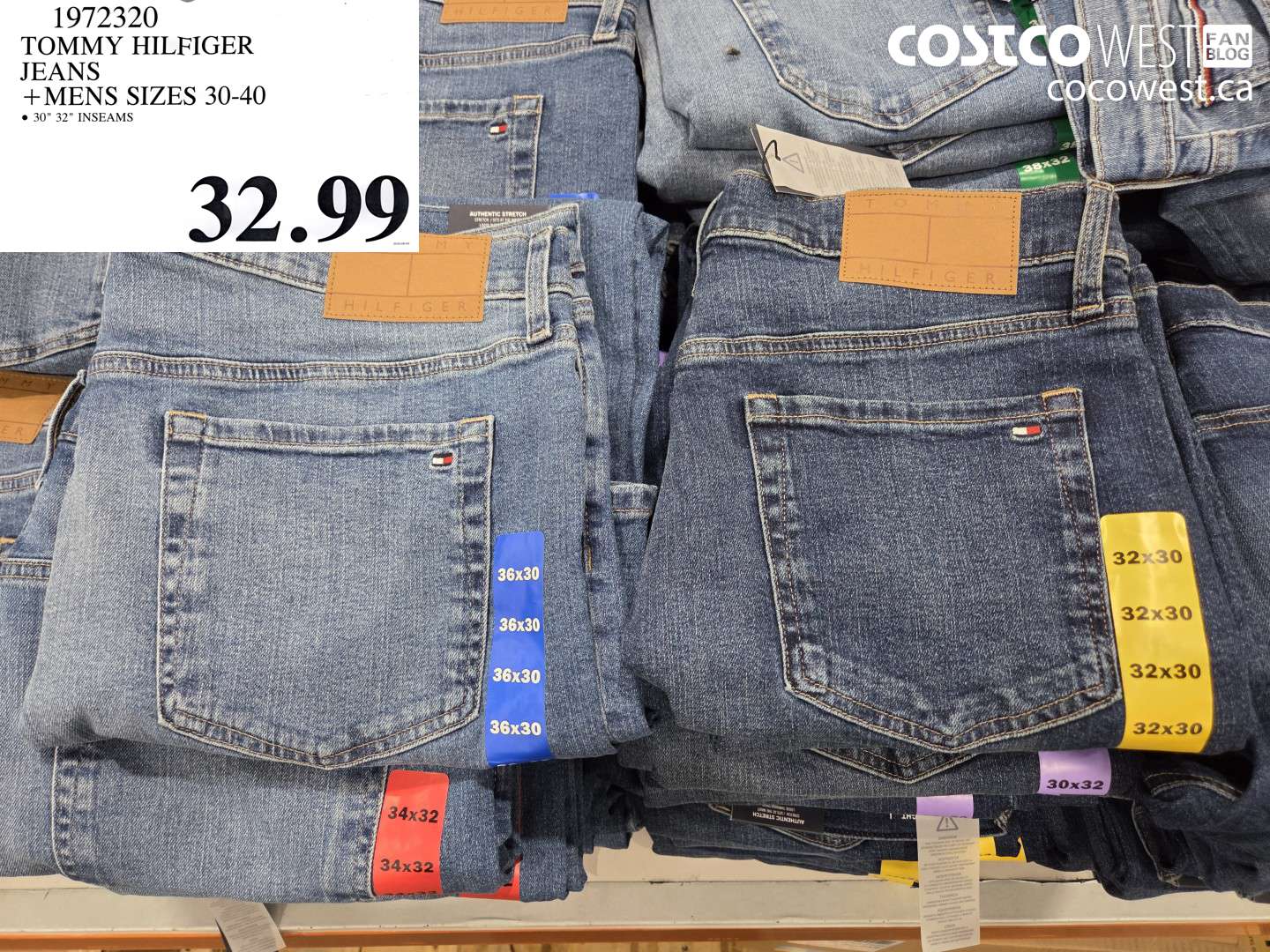 1972320 TOMMY HILFIGER JEANS + MENS SIZES 30-40 $32.99