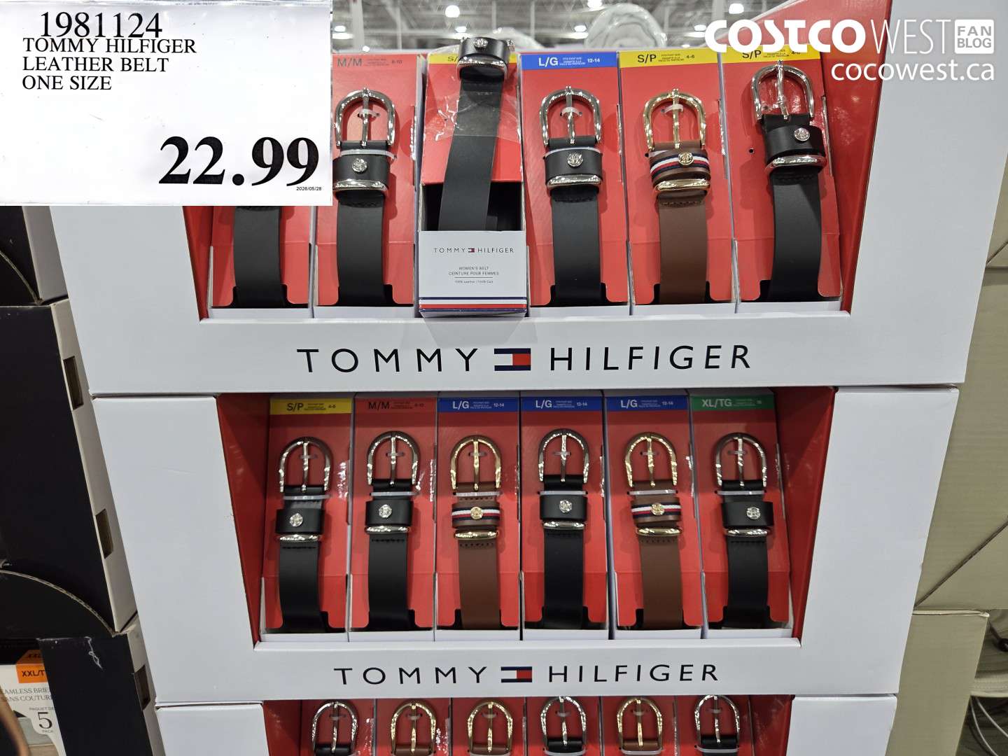 1981124 TOMMY HILFIGER LEATHER BELT ONE SIZE $22.99