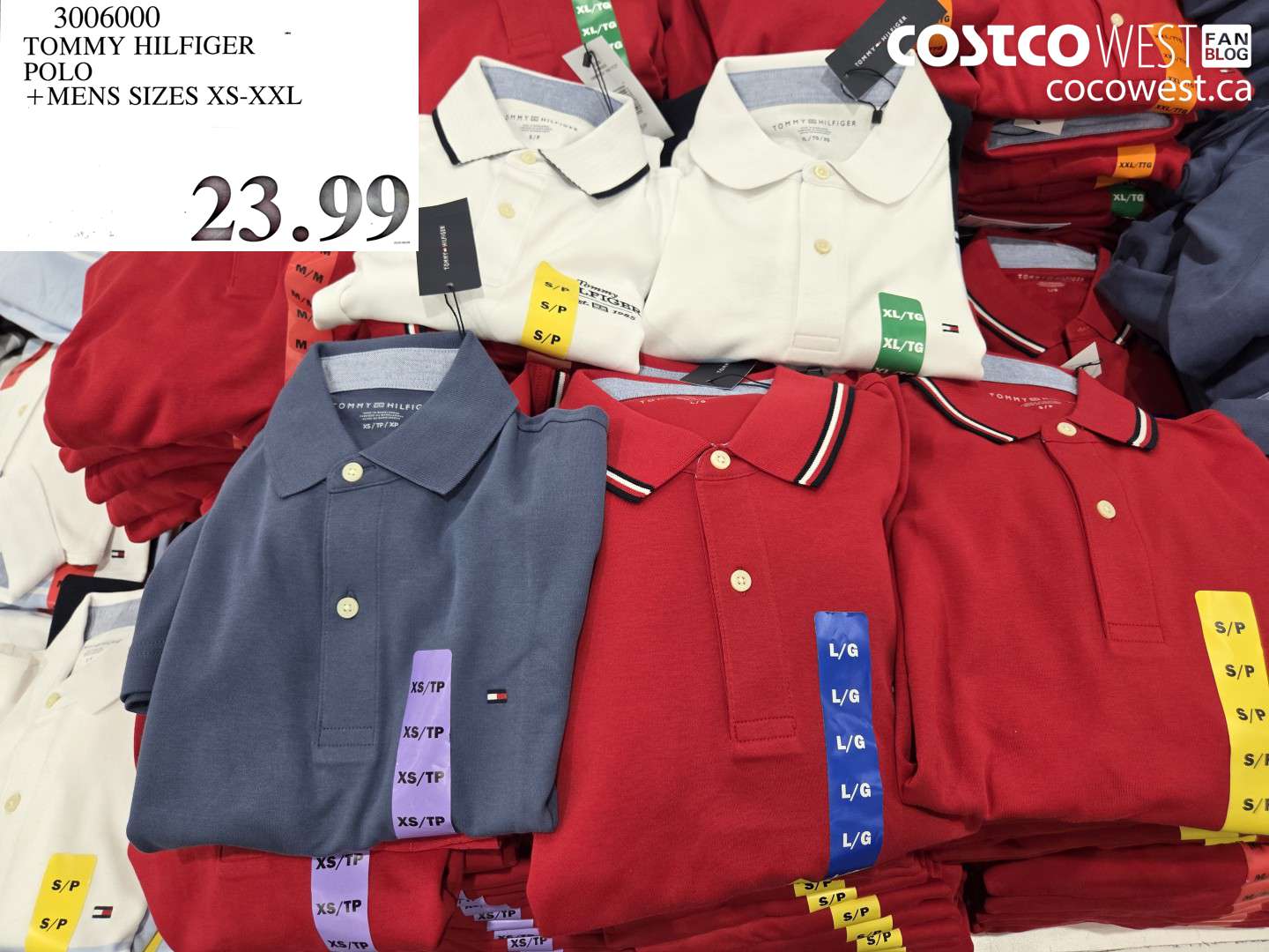 3006000 TOMMY HILFIGER POLO MENS SIZES XS-XXL $23.99