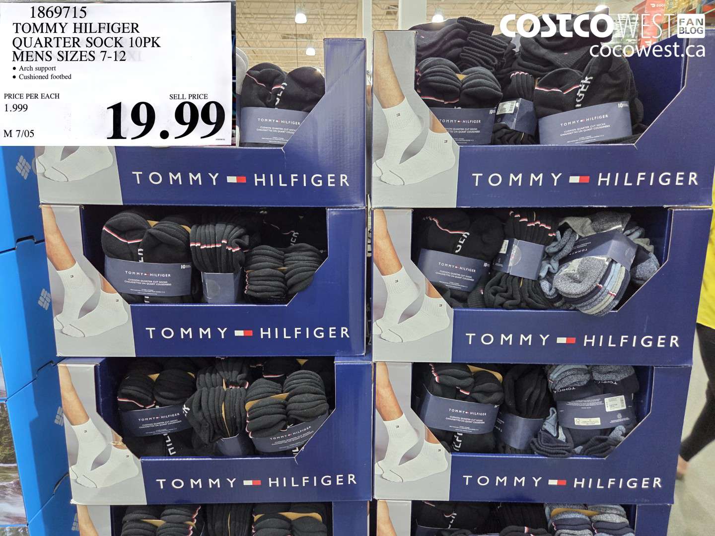 1869715 TOMMY HILFIGER QUARTER SOCK 10PK MENS SIZES 7-12 $19.99