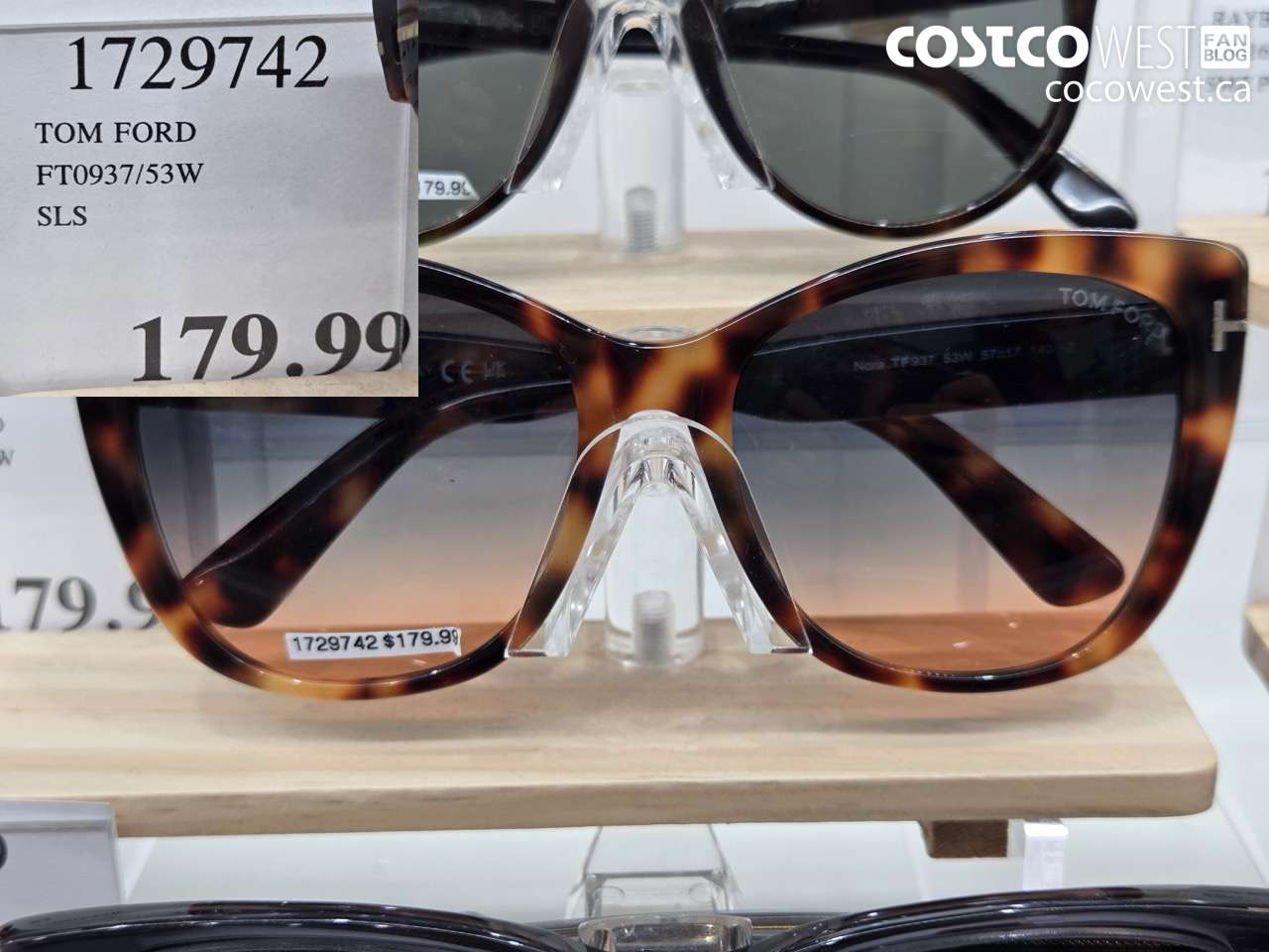 1729742 TOM FORD FT0937/53W SLS $179.99